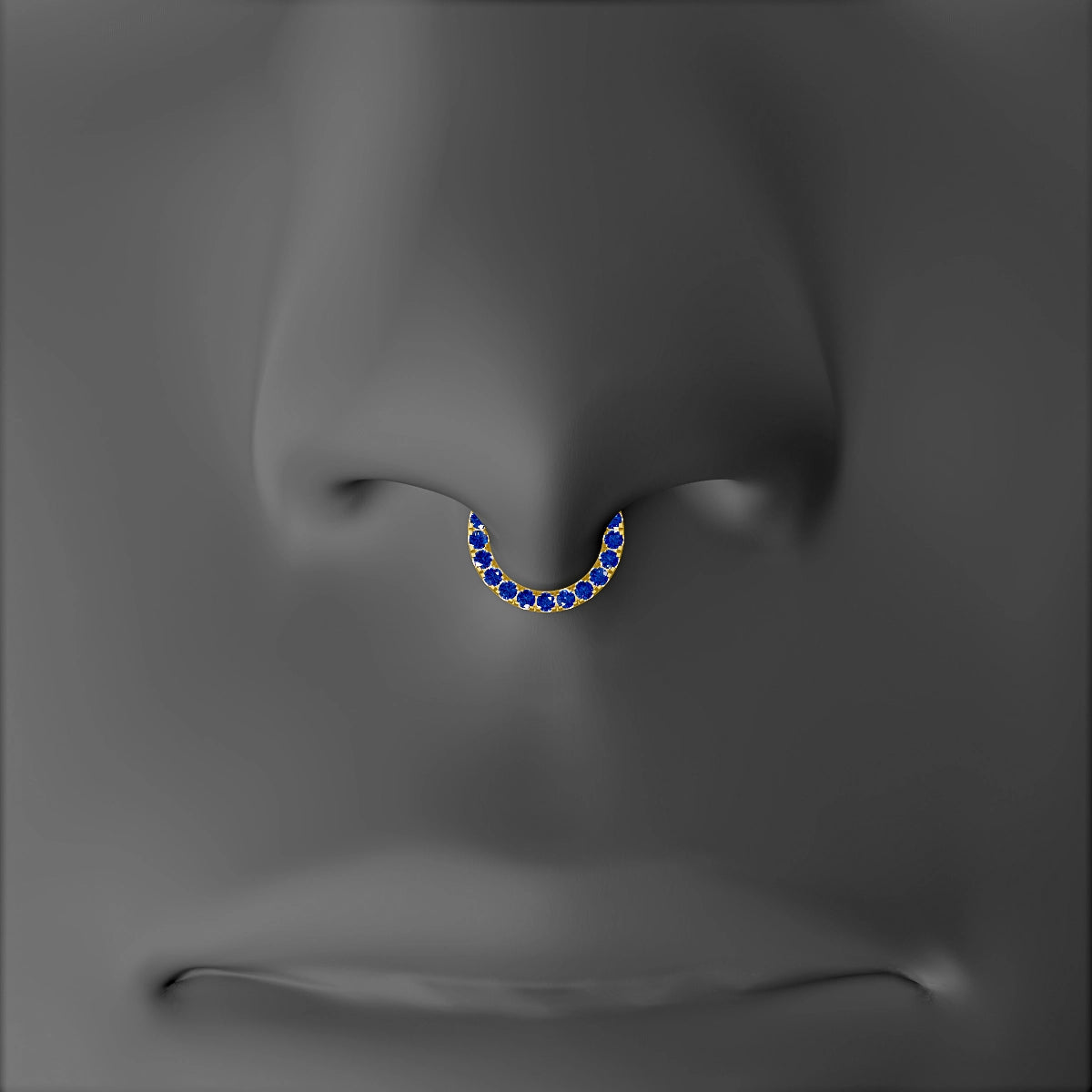 Ops | 18k Yellow Gold 6.5 mm Sapphire Septum Piercing