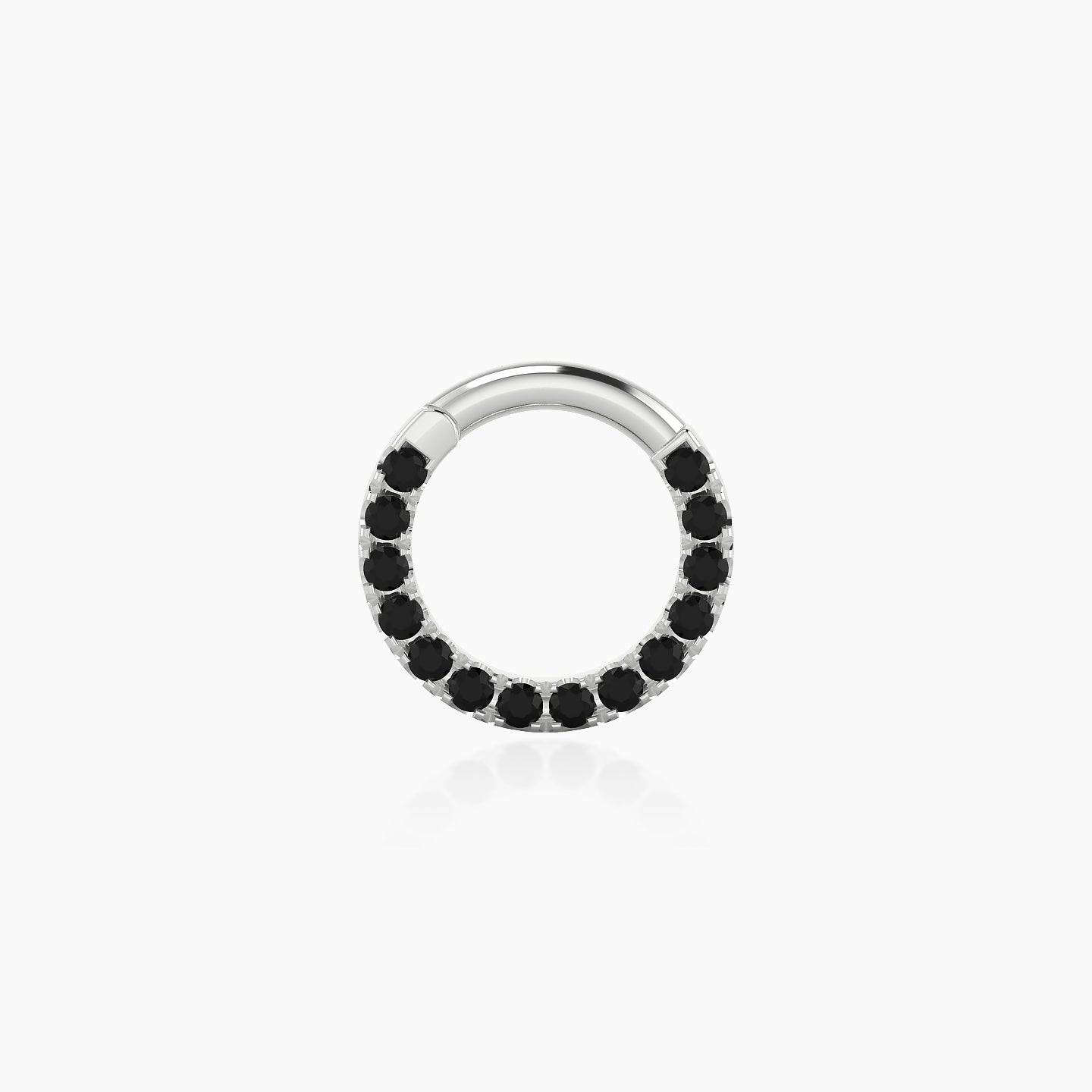 Ops | 18k White Gold 6.5 mm Black Diamond Septum Piercing