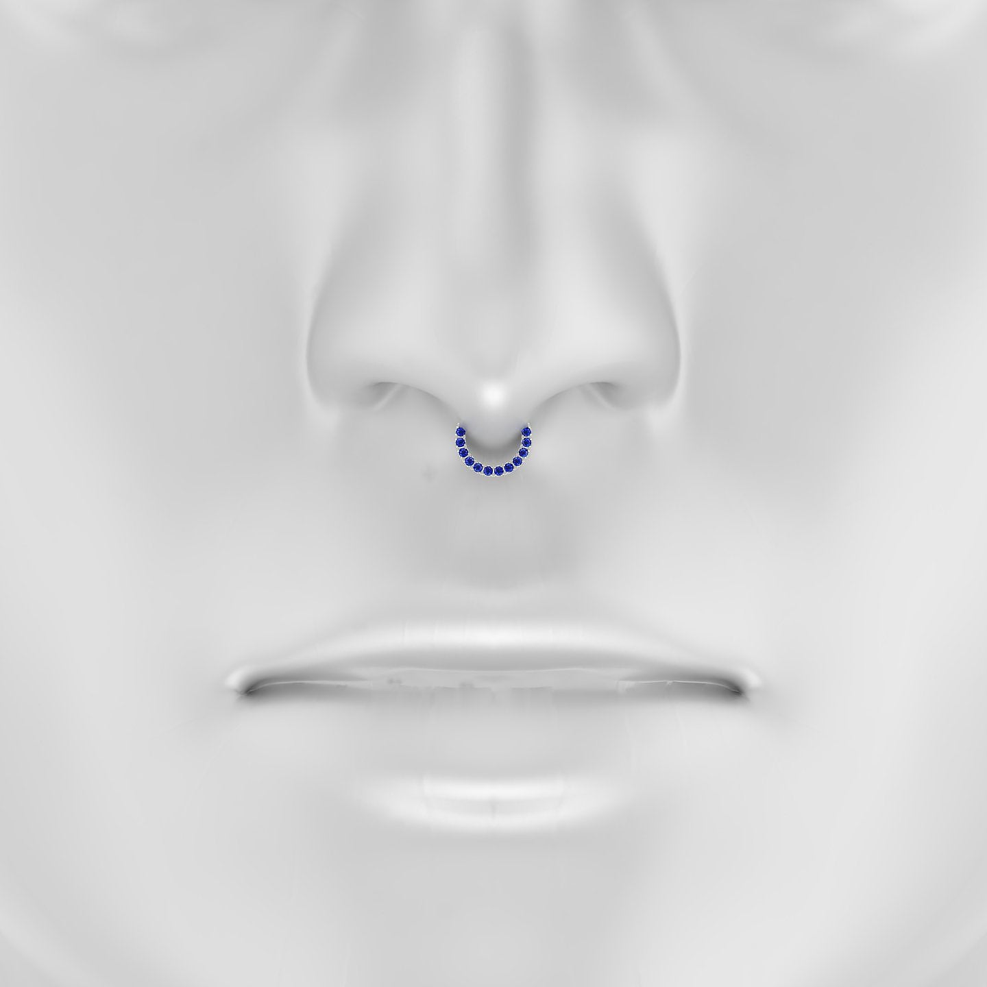 Ops | 18k White Gold 6.5 mm Sapphire Septum Piercing