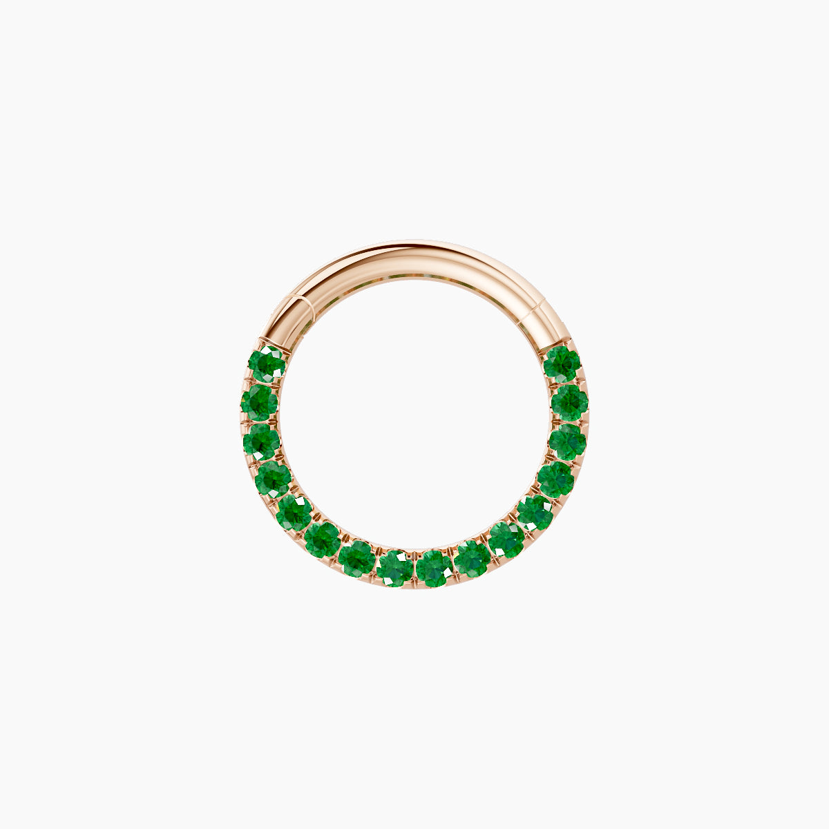 Ops | 18k Rose Gold 8 mm Emerald Daith Piercing