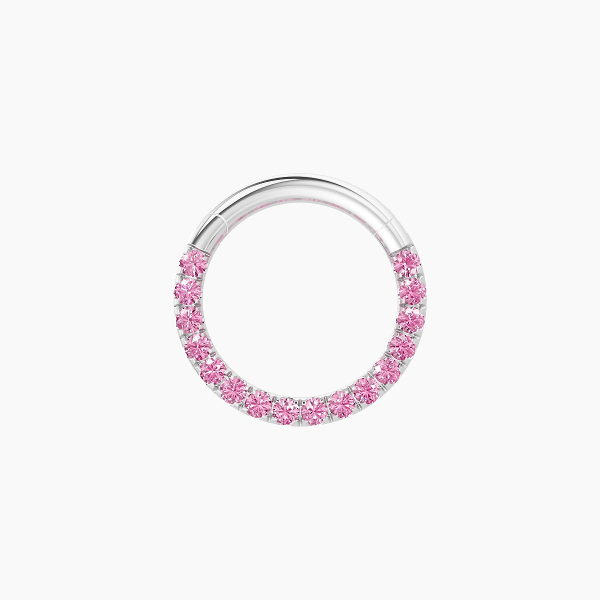 Ops | 18k White Gold 8 mm Pink Sapphire Daith Piercing