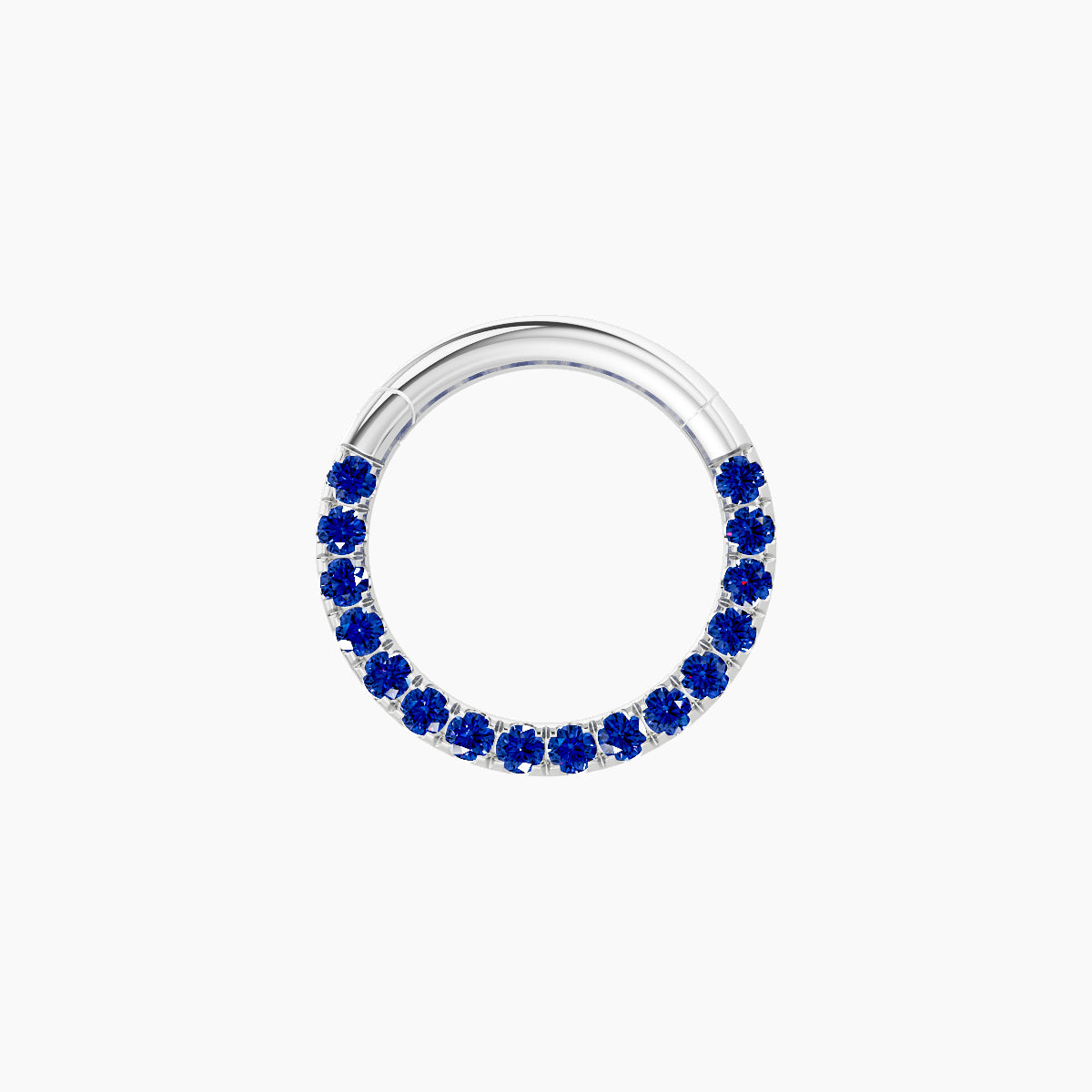 Ops | 18k White Gold 8 mm Sapphire Daith Piercing