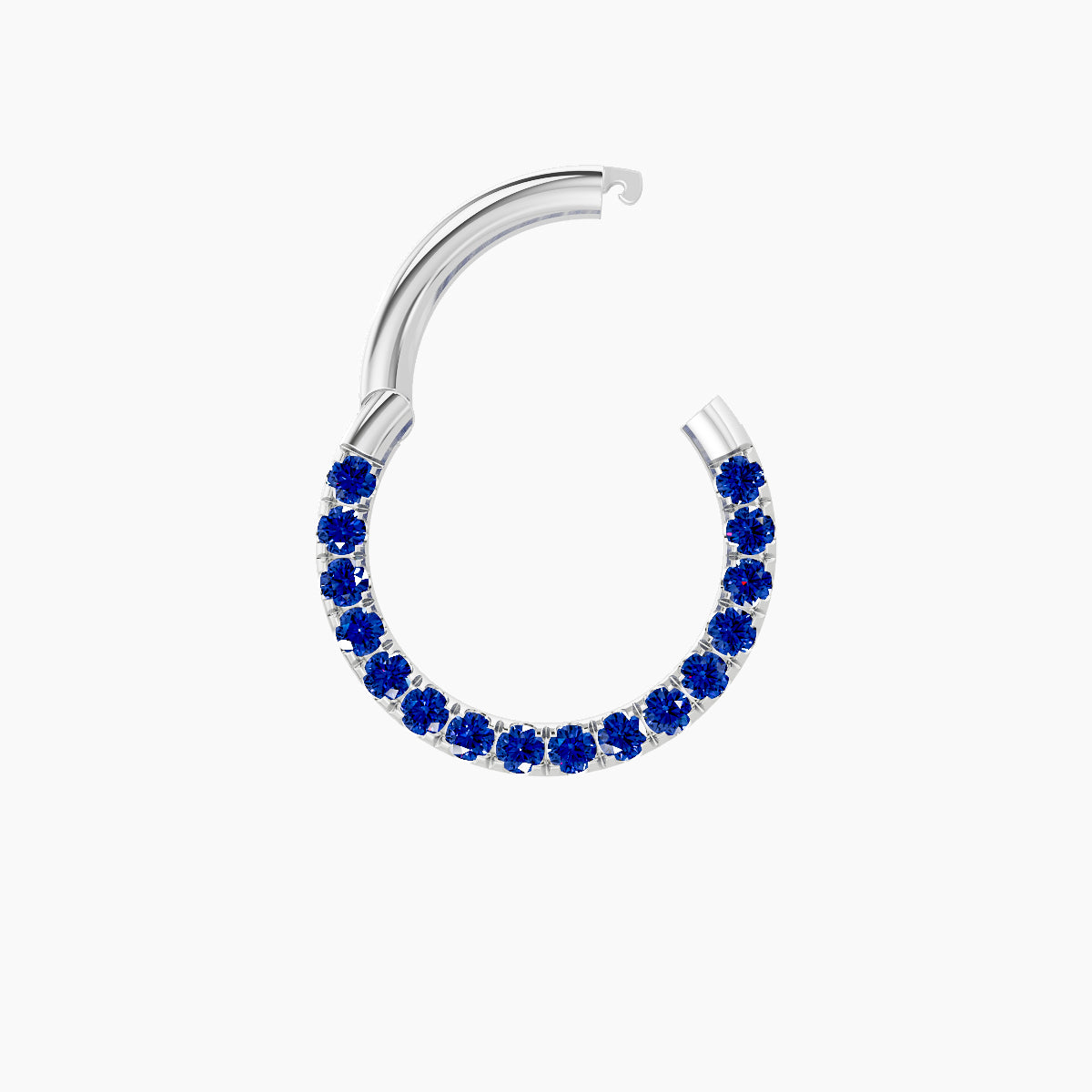Ops | 18k White Gold 8 mm Sapphire Daith Piercing