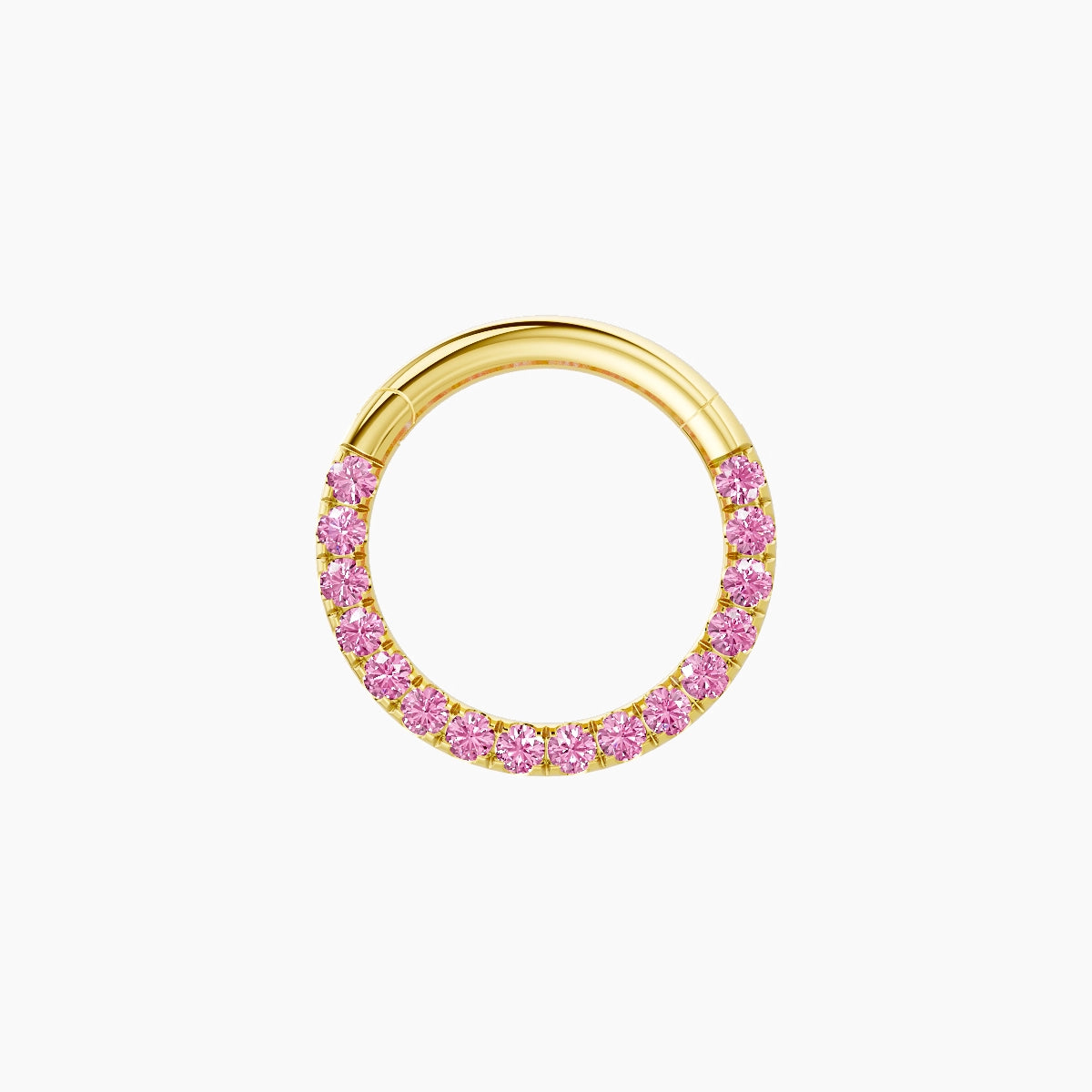 Ops | 18k Yellow Gold 8 mm Pink Sapphire Daith Piercing