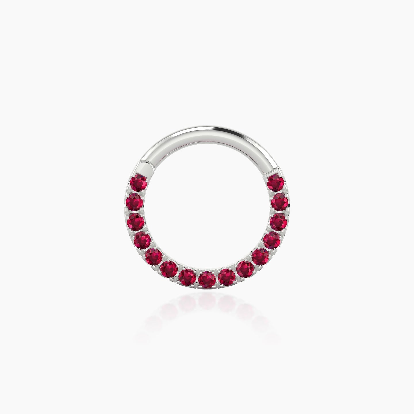 Ops | 18k White Gold 8 mm Ruby Daith Piercing