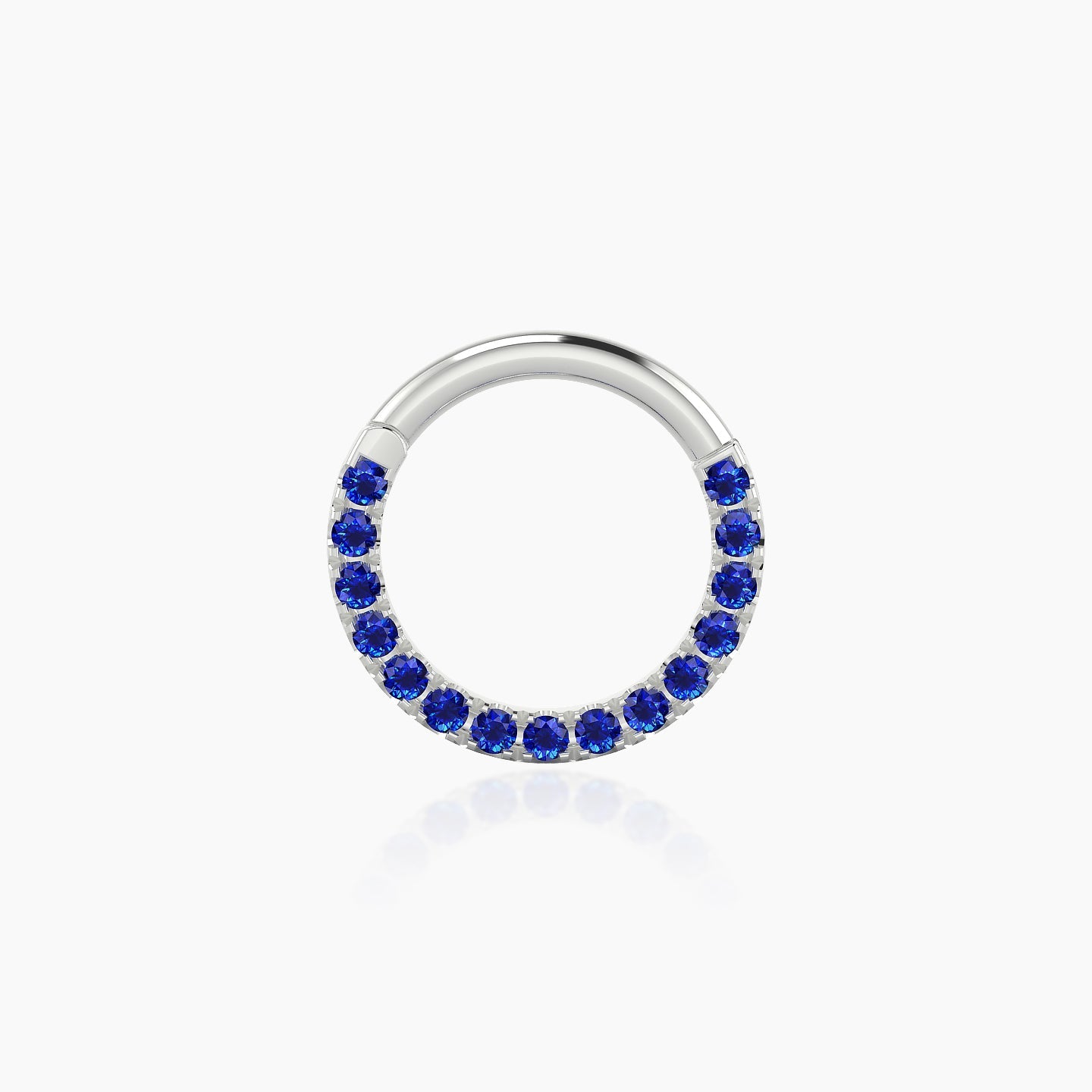 Ops | 18k White Gold 8 mm Sapphire Daith Piercing