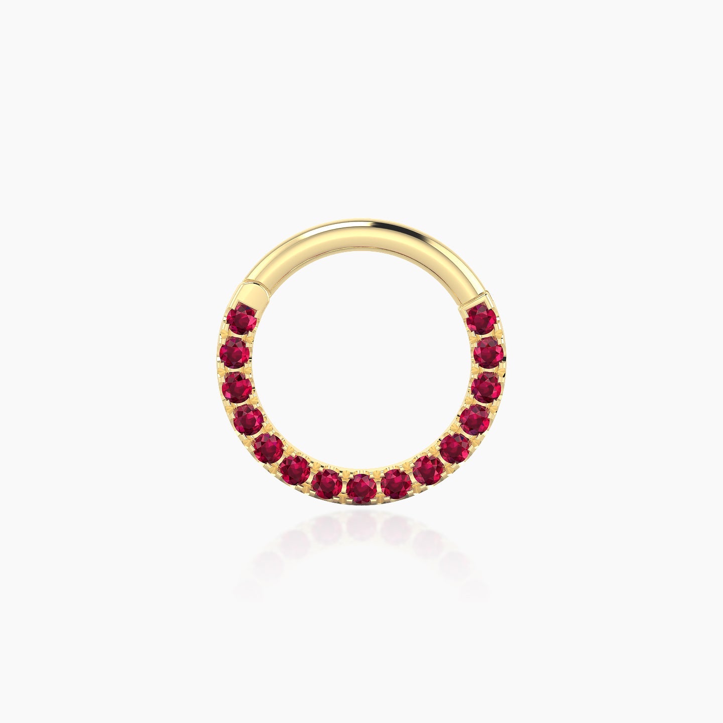 Ops | 18k Yellow Gold 8 mm Ruby Daith Piercing