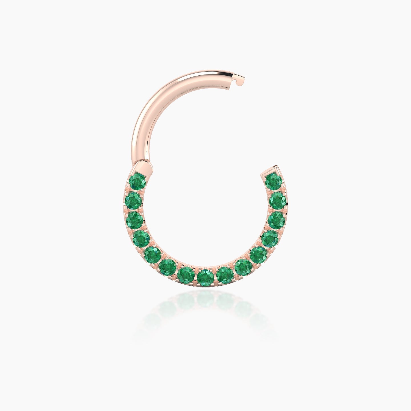 Ops | 18k Rose Gold 8 mm Emerald Daith Piercing