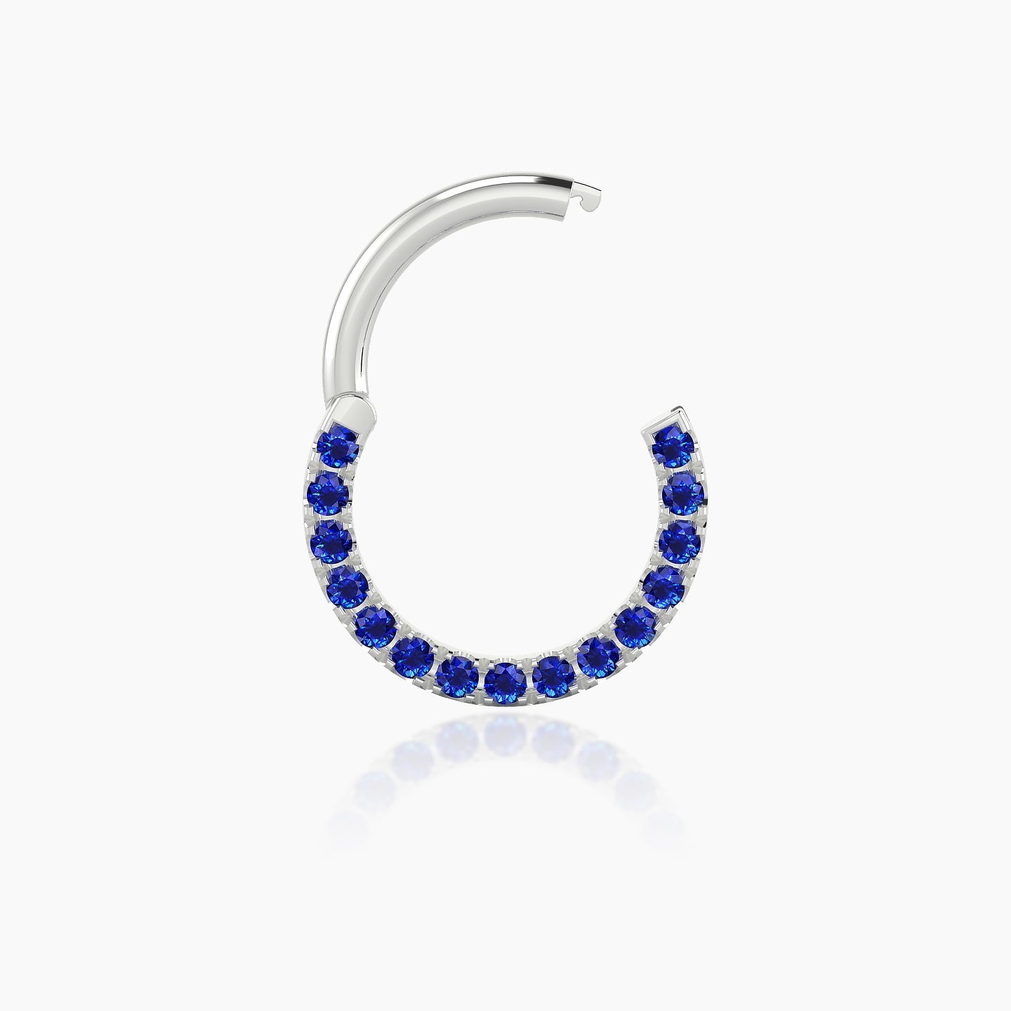 Ops | 18k White Gold 8 mm Sapphire Daith Piercing