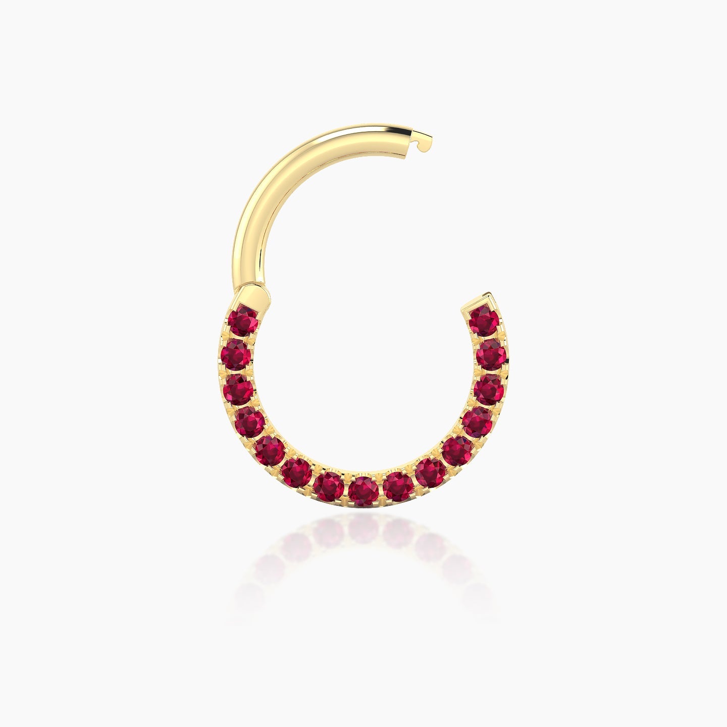 Ops | 18k Yellow Gold 8 mm Ruby Daith Piercing