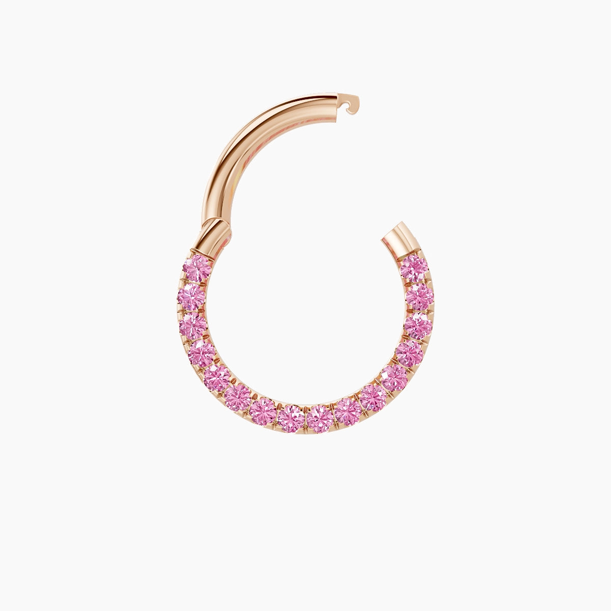 Ops | 18k Rose Gold 8 mm Pink Sapphire Septum Piercing