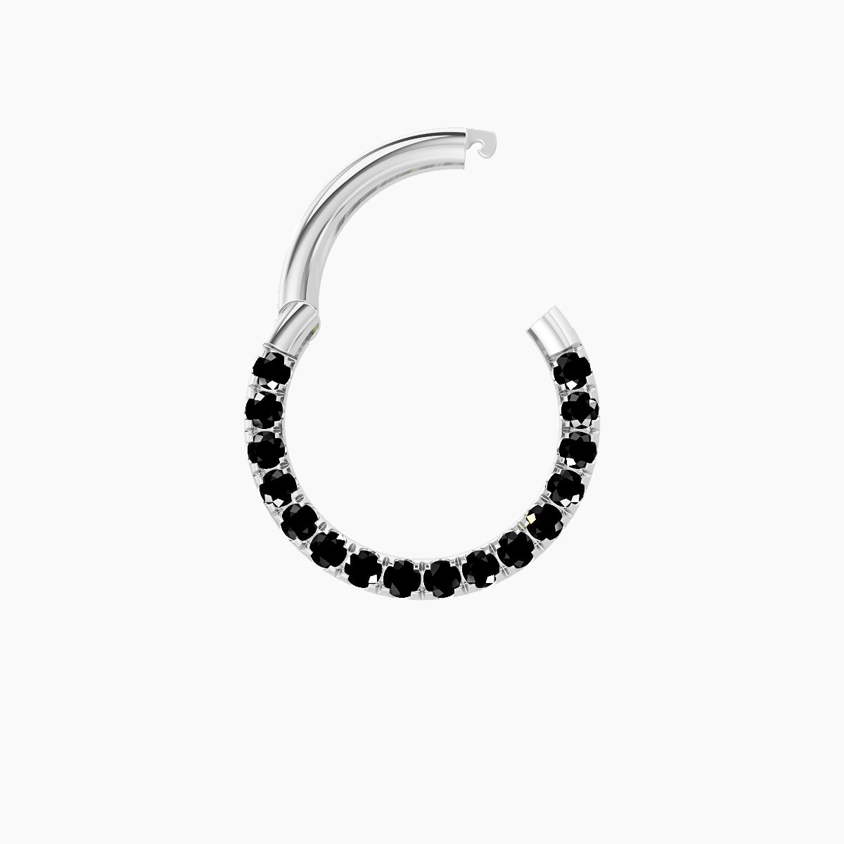Ops | 18k White Gold 8 mm Black Diamond Septum Piercing