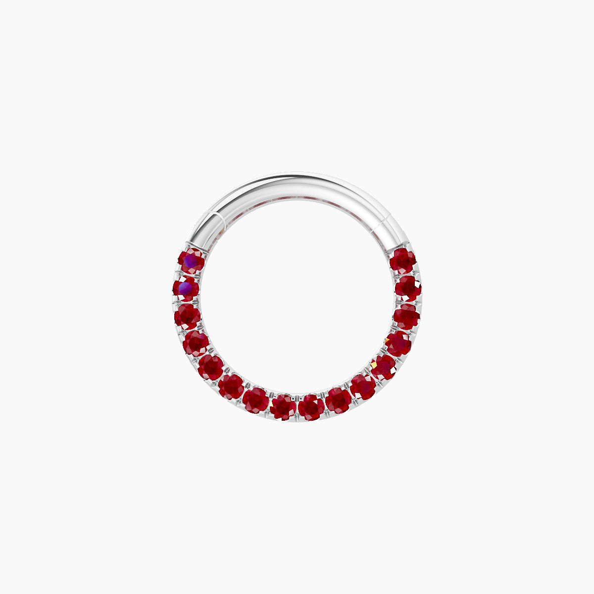 Ops | 18k White Gold 8 mm Ruby Septum Piercing