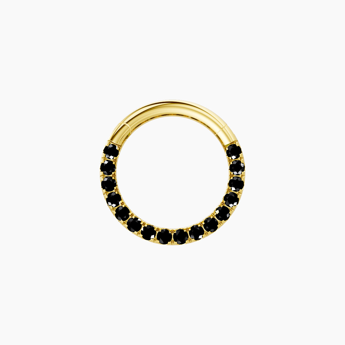 Ops | 18k Yellow Gold 8 mm Black Diamond Septum Piercing