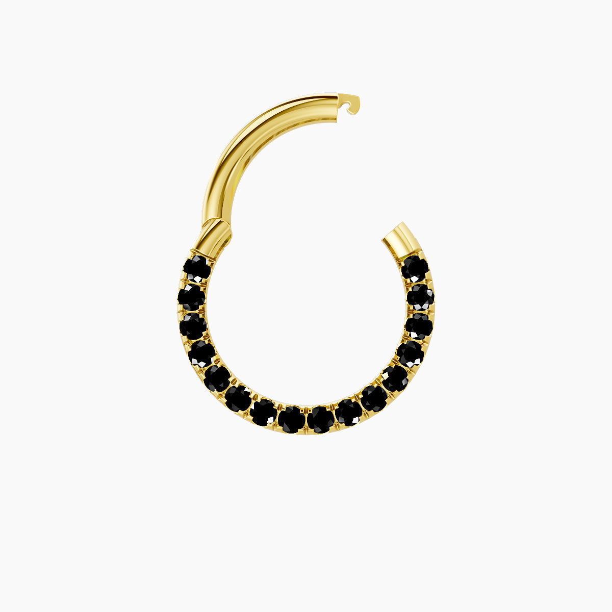 Ops | 18k Yellow Gold 8 mm Black Diamond Septum Piercing