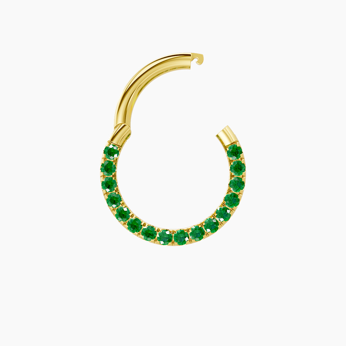Ops | 18k Yellow Gold 8 mm Emerald Septum Piercing