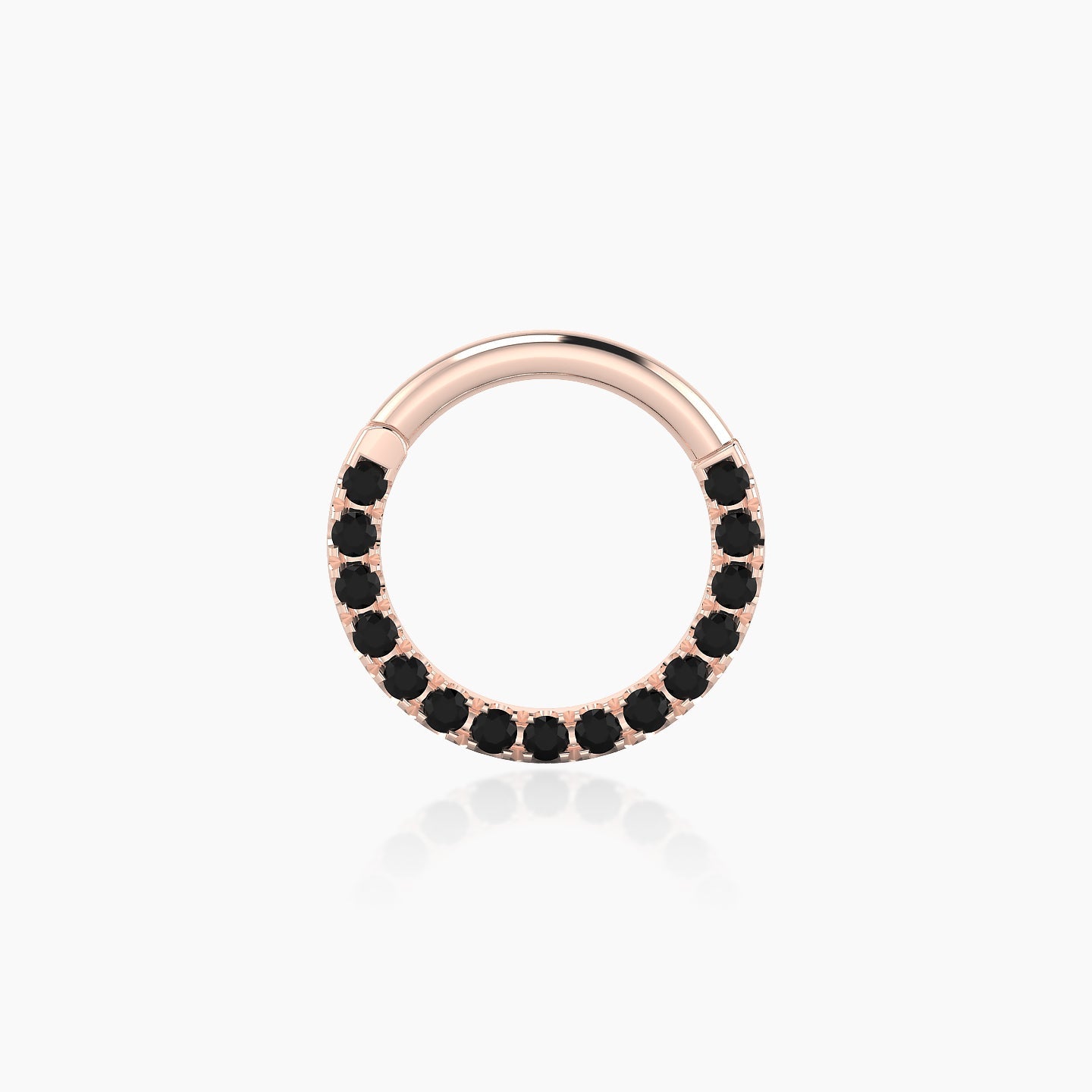 Ops | 18k Rose Gold 8 mm Black Diamond Septum Piercing