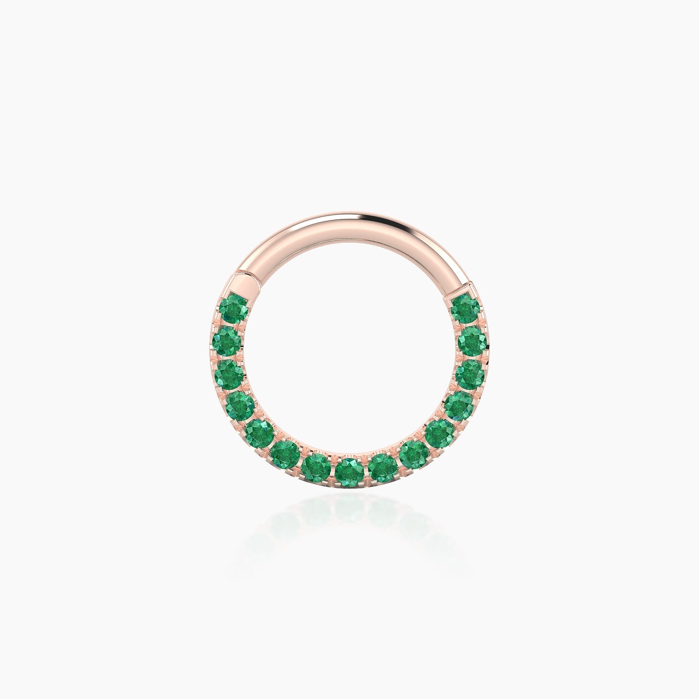 Ops | 18k Rose Gold 8 mm Emerald Septum Piercing