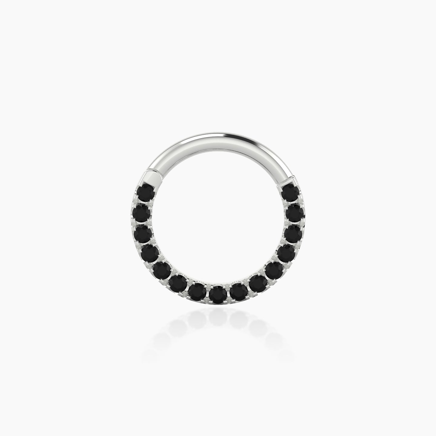 Ops | 18k White Gold 8 mm Black Diamond Septum Piercing