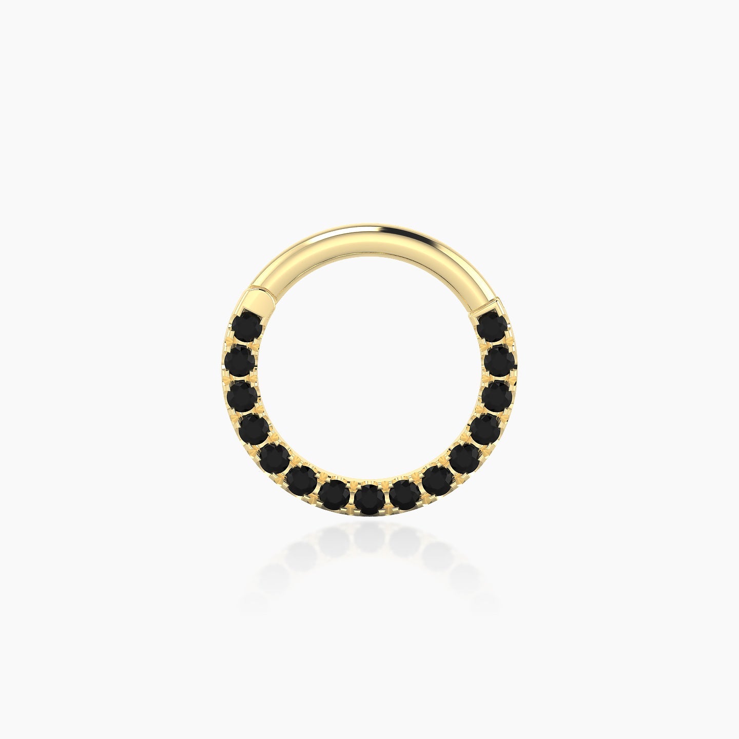 Ops | 18k Yellow Gold 8 mm Black Diamond Septum Piercing