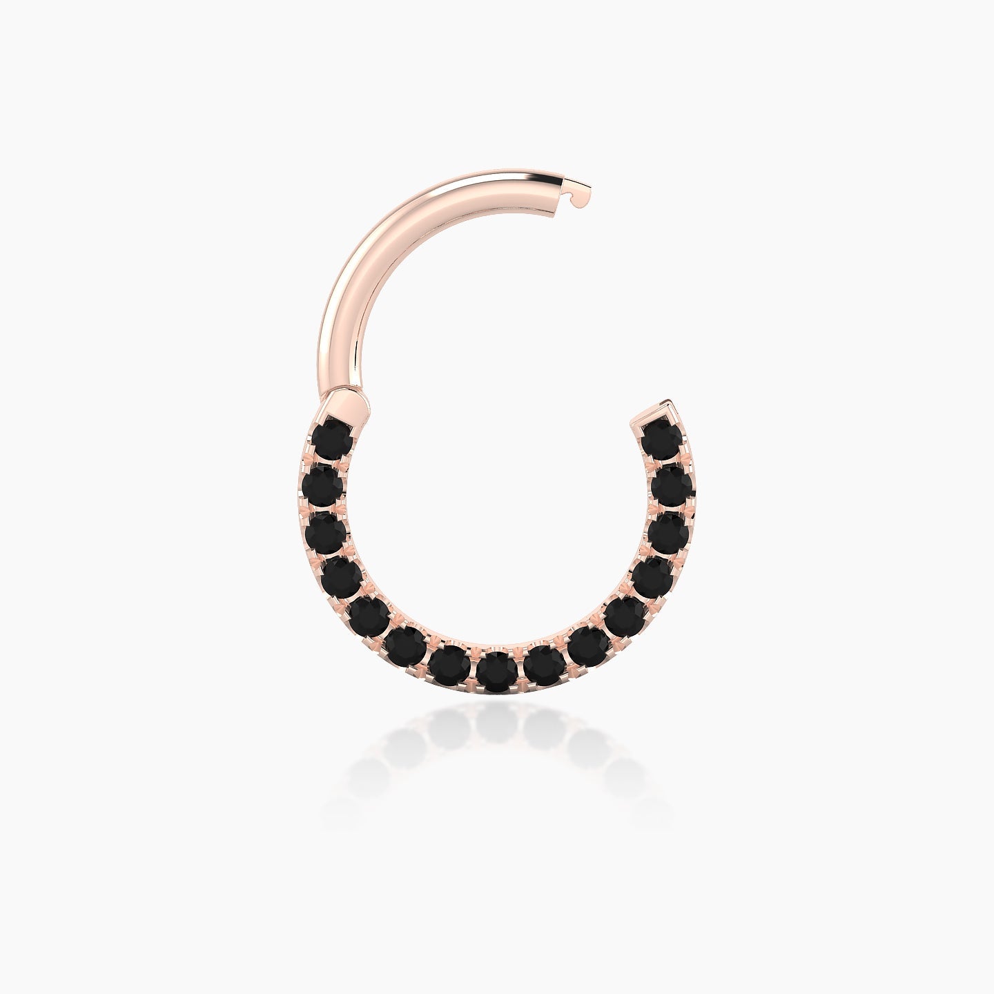 Ops | 18k Rose Gold 8 mm Black Diamond Septum Piercing