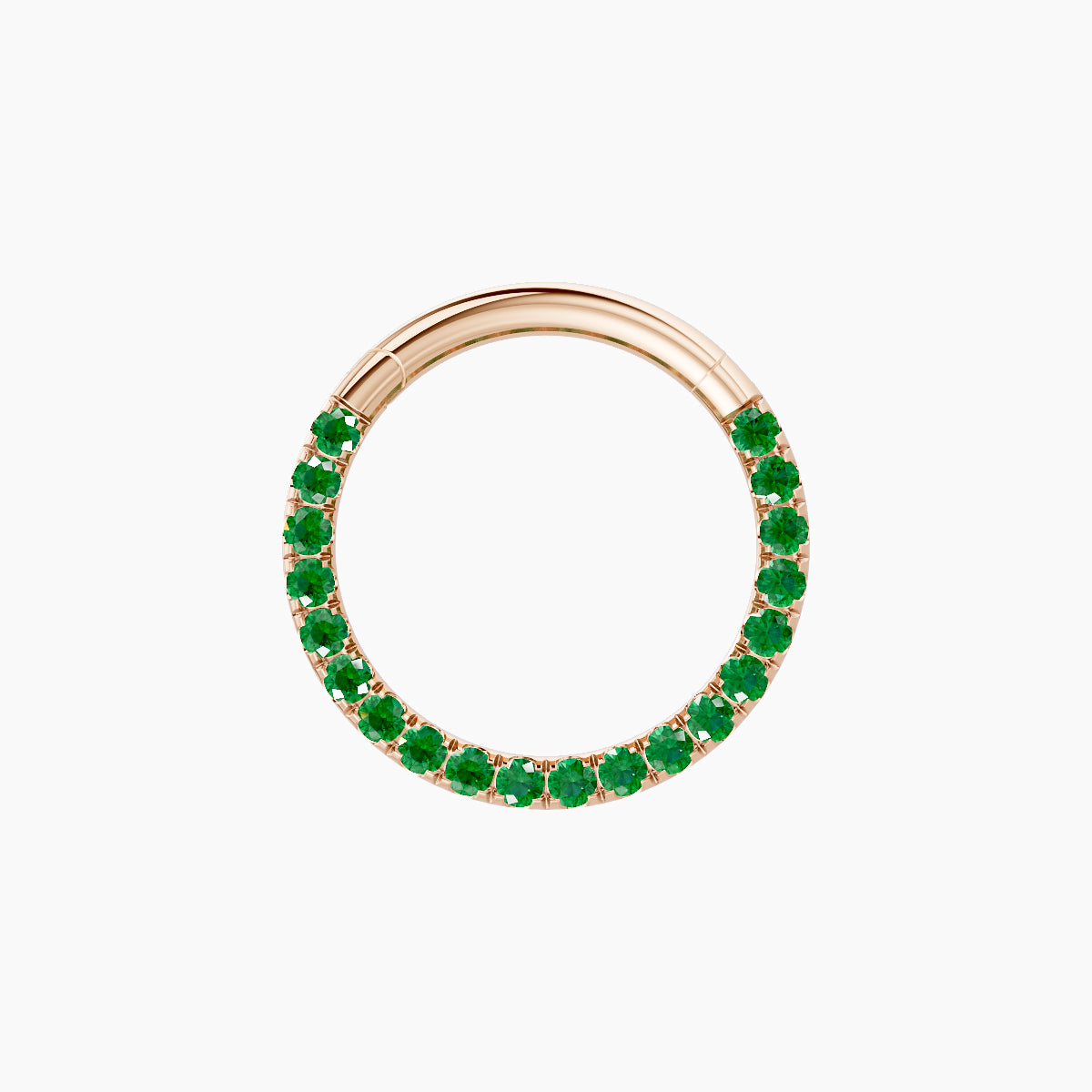 Ops | 18k Rose Gold 9.5 mm Emerald Daith Piercing