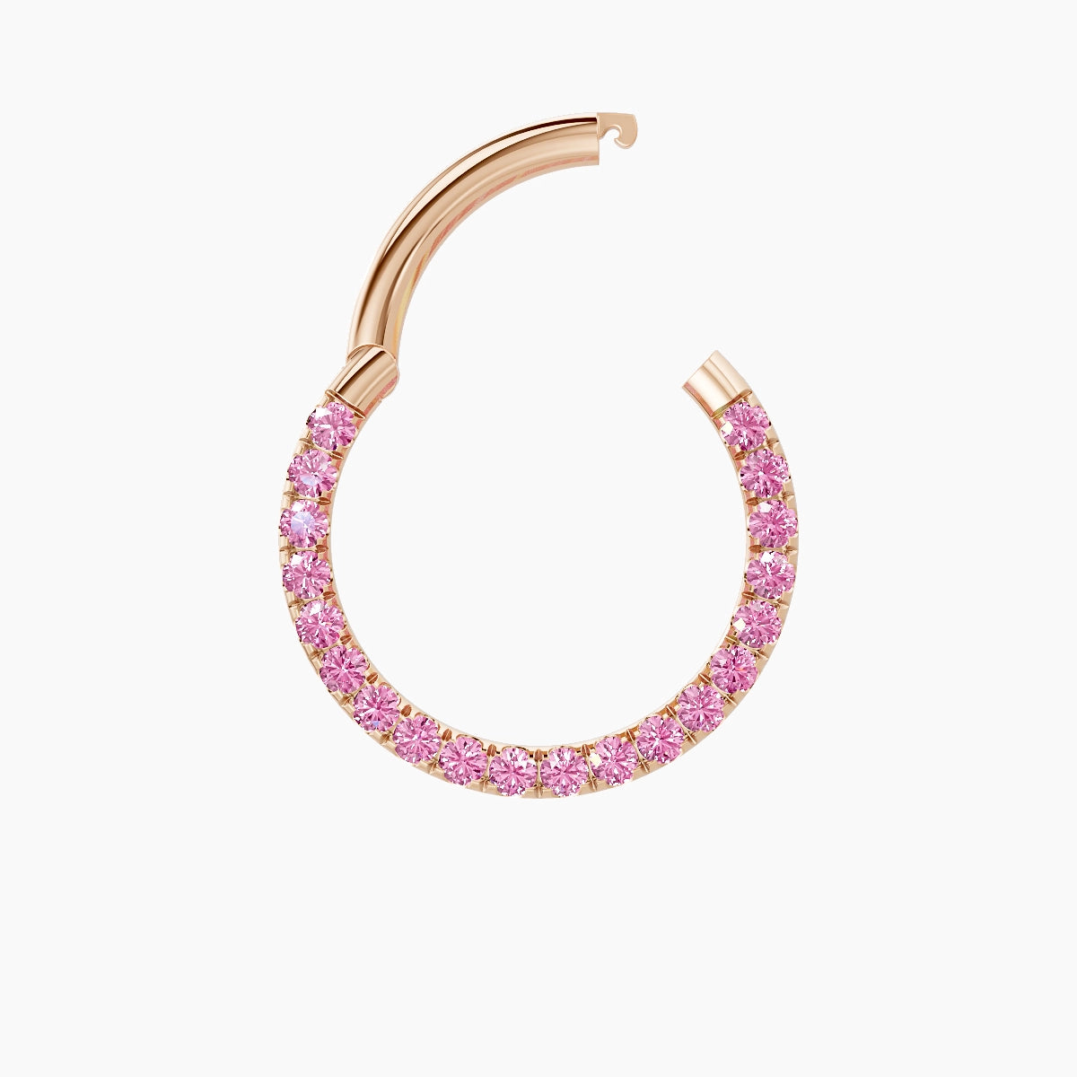 Ops | 18k Rose Gold 9.5 mm Pink Sapphire Daith Piercing