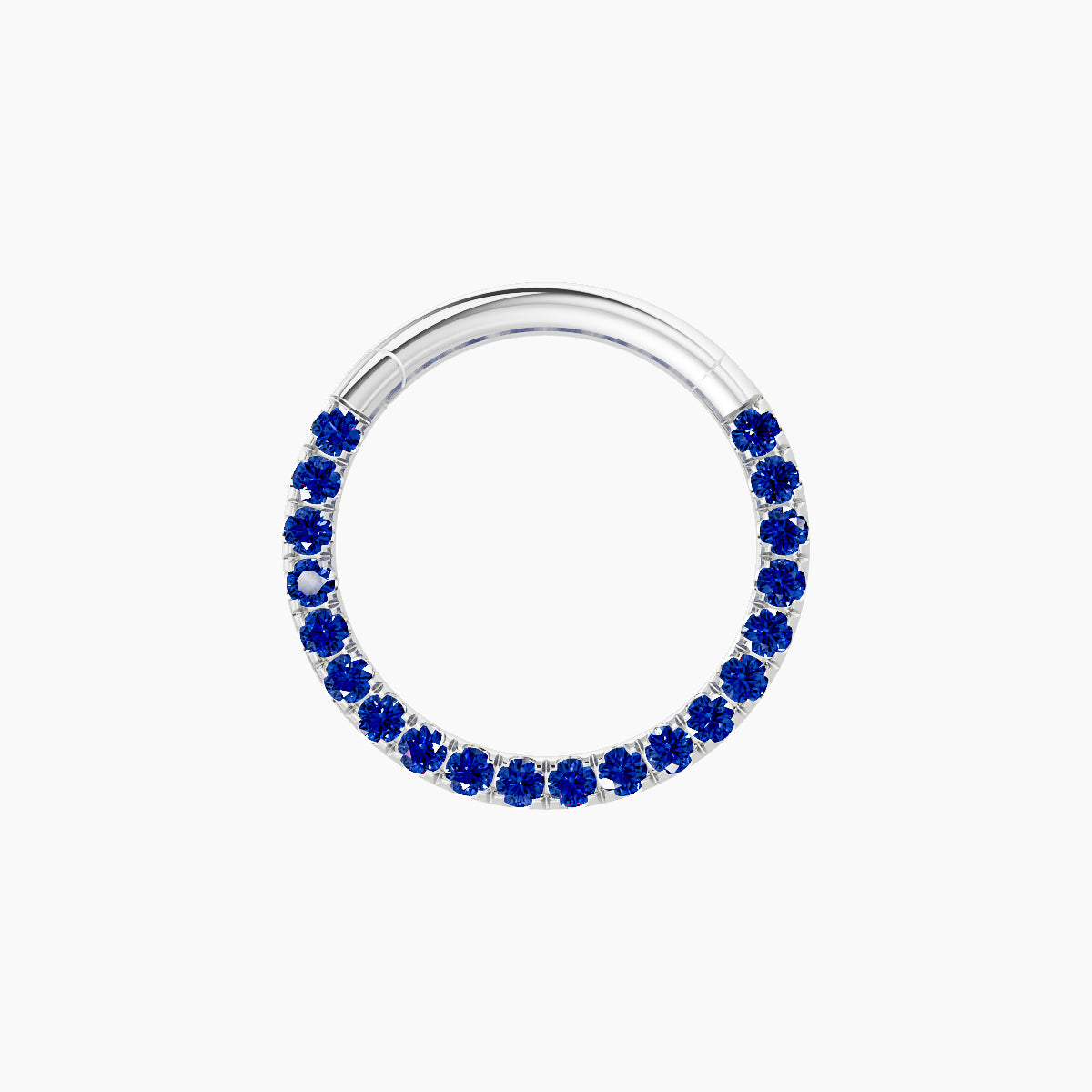 Ops | 18k White Gold 9.5 mm Sapphire Daith Piercing