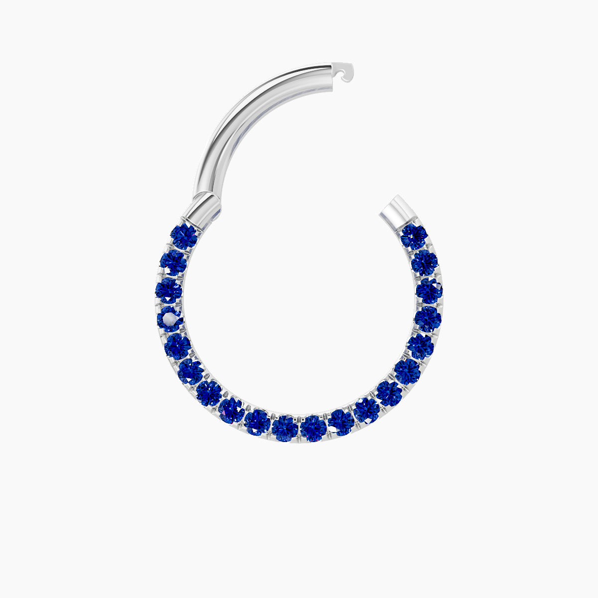 Ops | 18k White Gold 9.5 mm Sapphire Daith Piercing