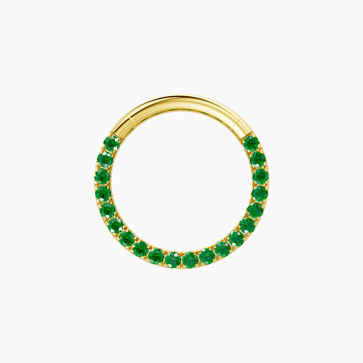 Ops | 18k Yellow Gold 9.5 mm Emerald Daith Piercing