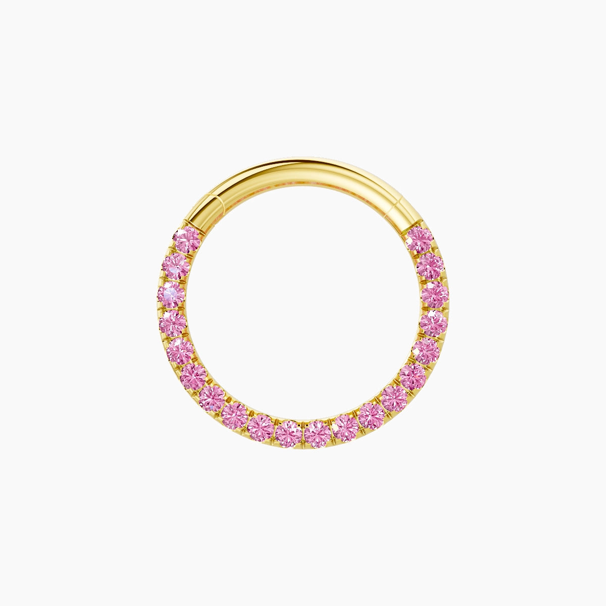 Ops | 18k Yellow Gold 9.5 mm Pink Sapphire Daith Piercing