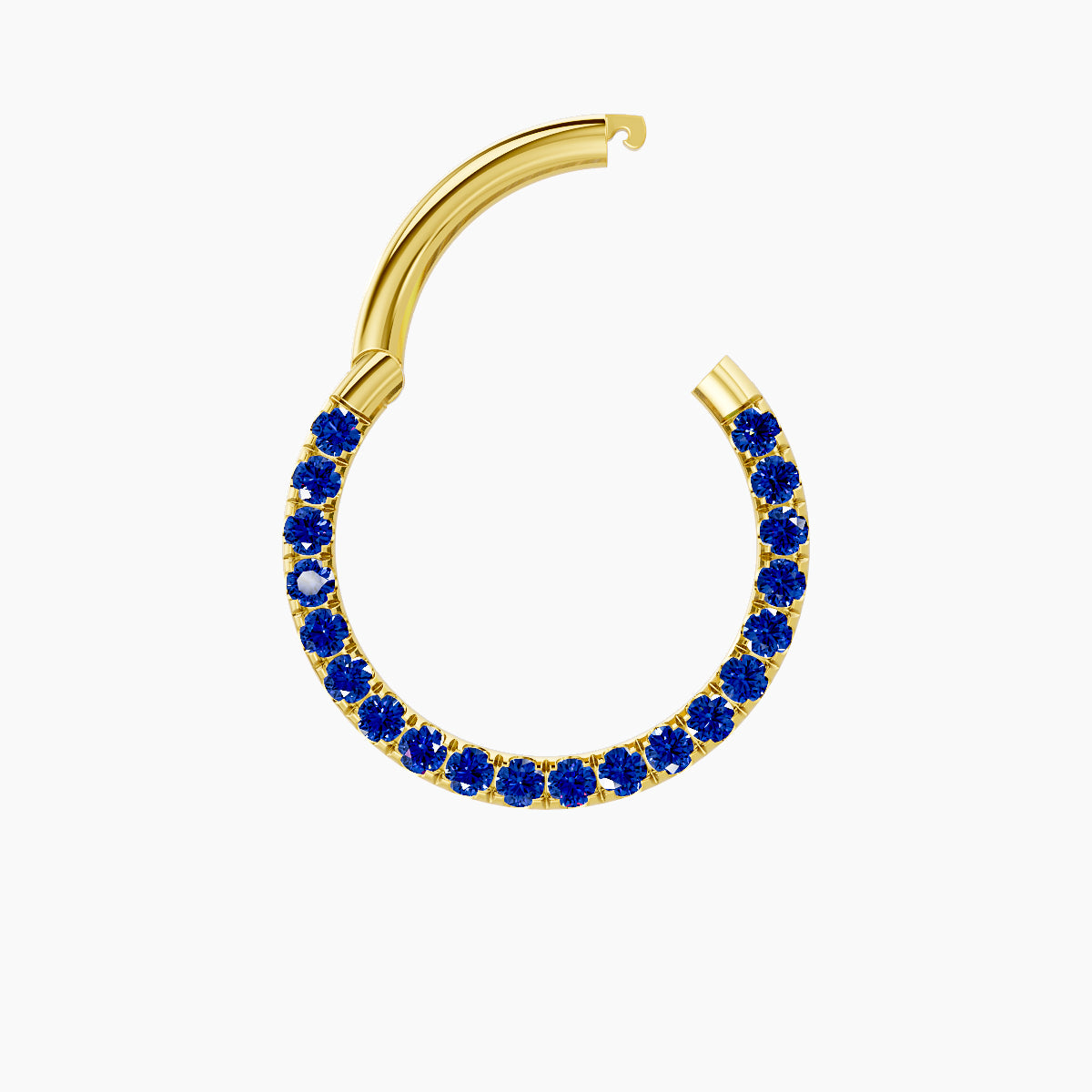 Ops | 18k Yellow Gold 9.5 mm Sapphire Daith Piercing