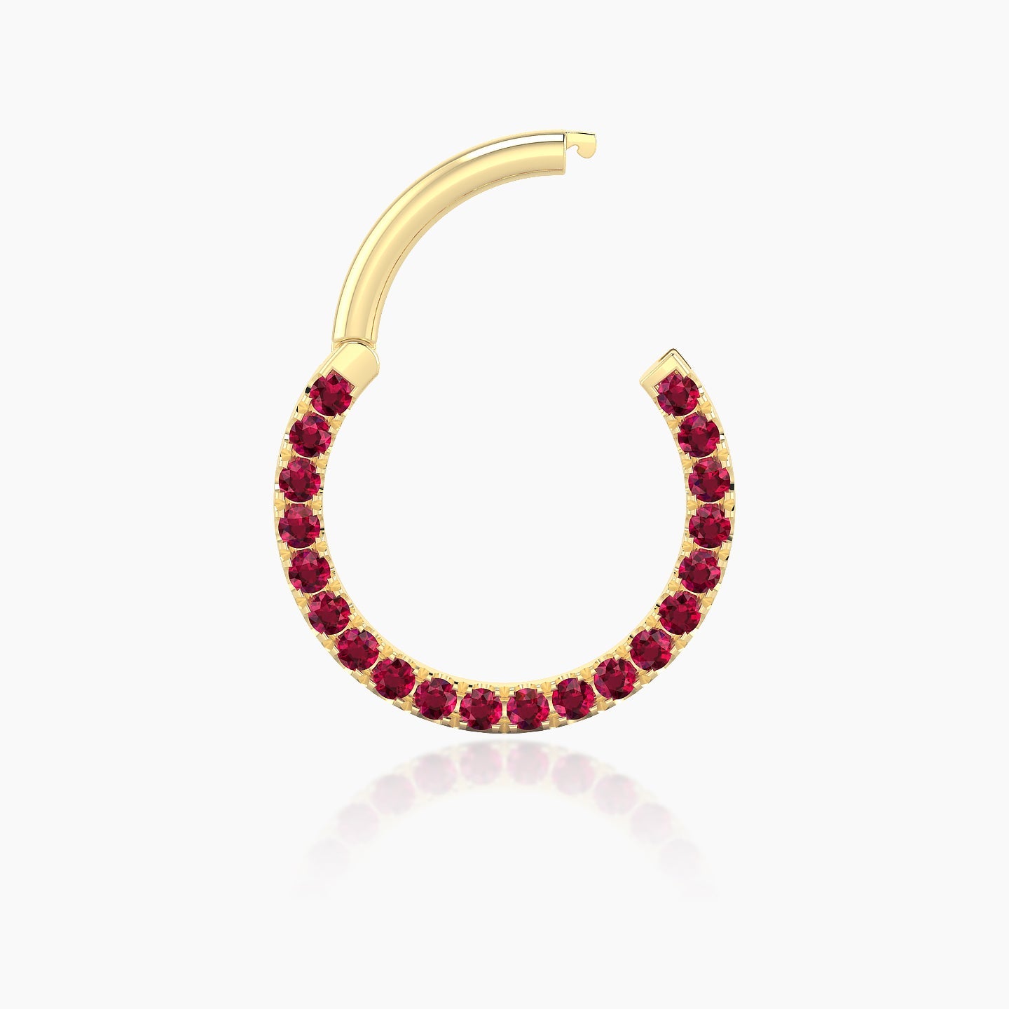 Ops | 18k Yellow Gold 9.5 mm Ruby Daith Piercing