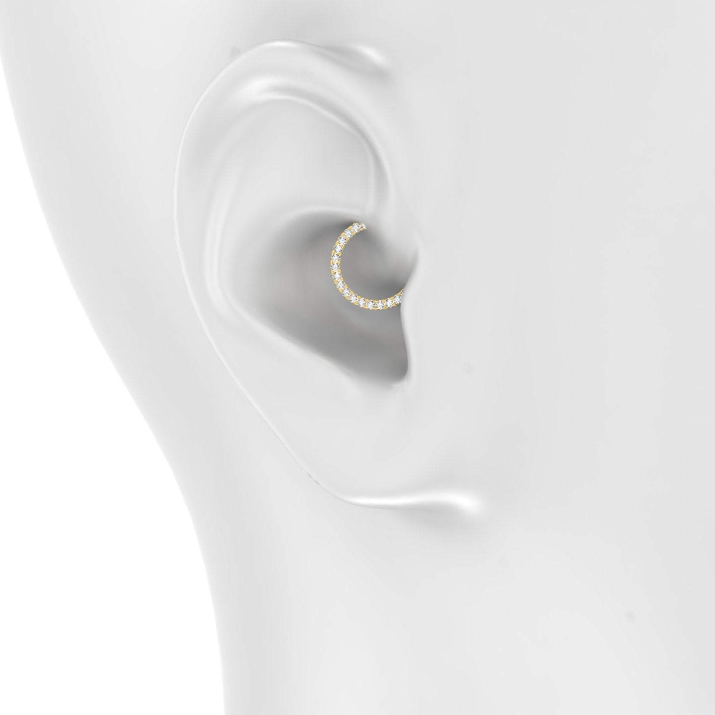 Ops | 18k Yellow Gold 9.5 mm Diamond Daith Piercing