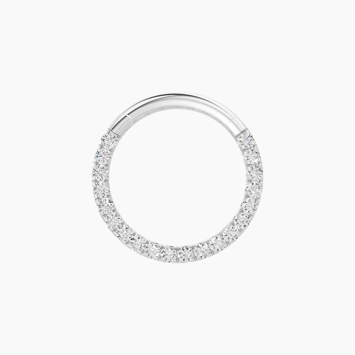 Ops | 18k White Gold 9.5 mm Diamond Septum Piercing