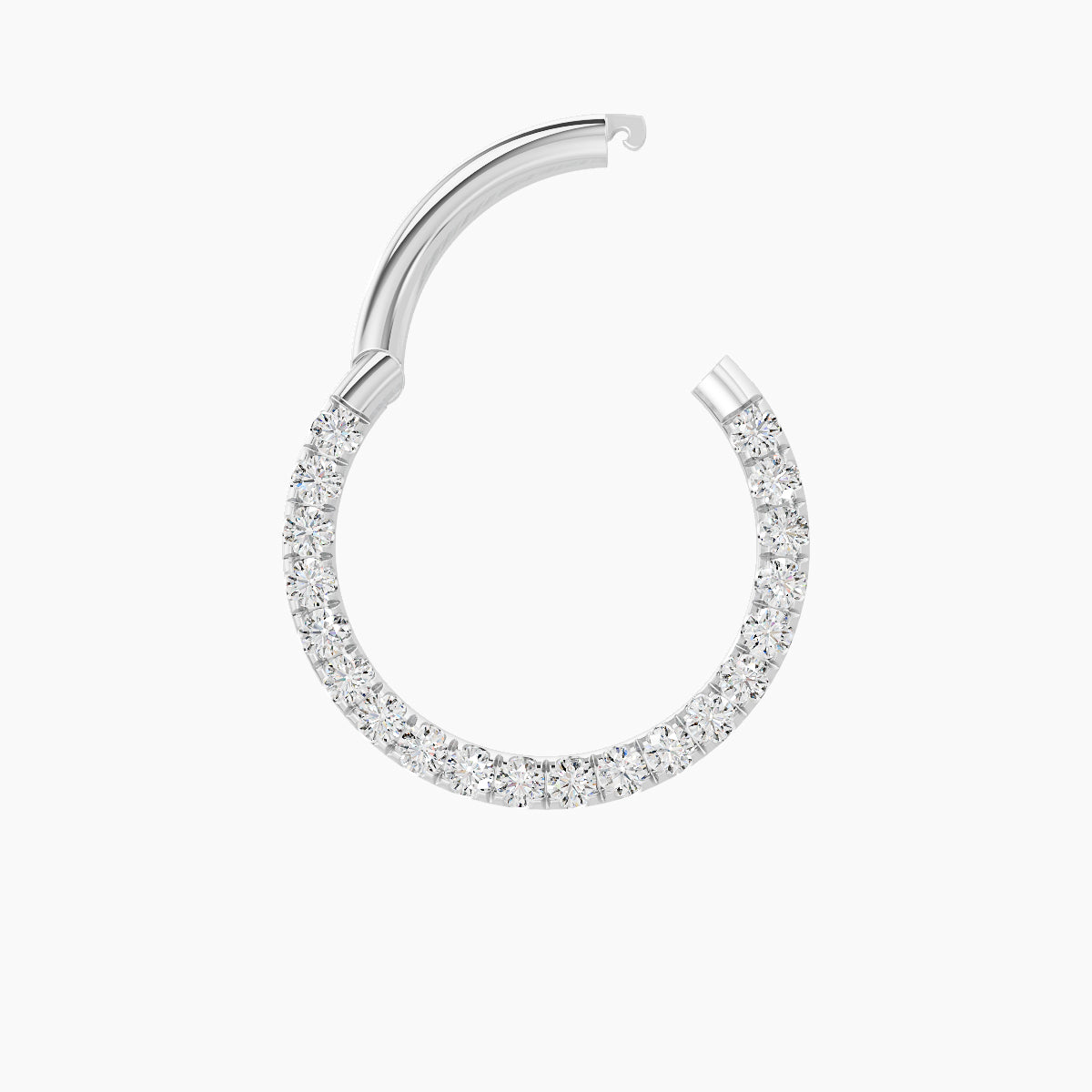 Ops | 18k White Gold 9.5 mm Diamond Septum Piercing