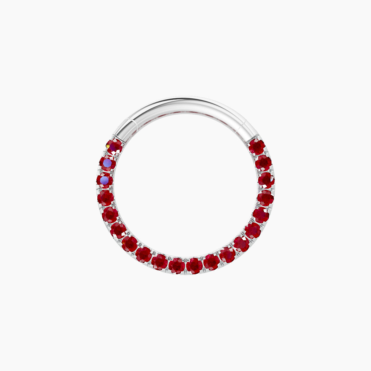 Ops | 18k White Gold 9.5 mm Ruby Septum Piercing