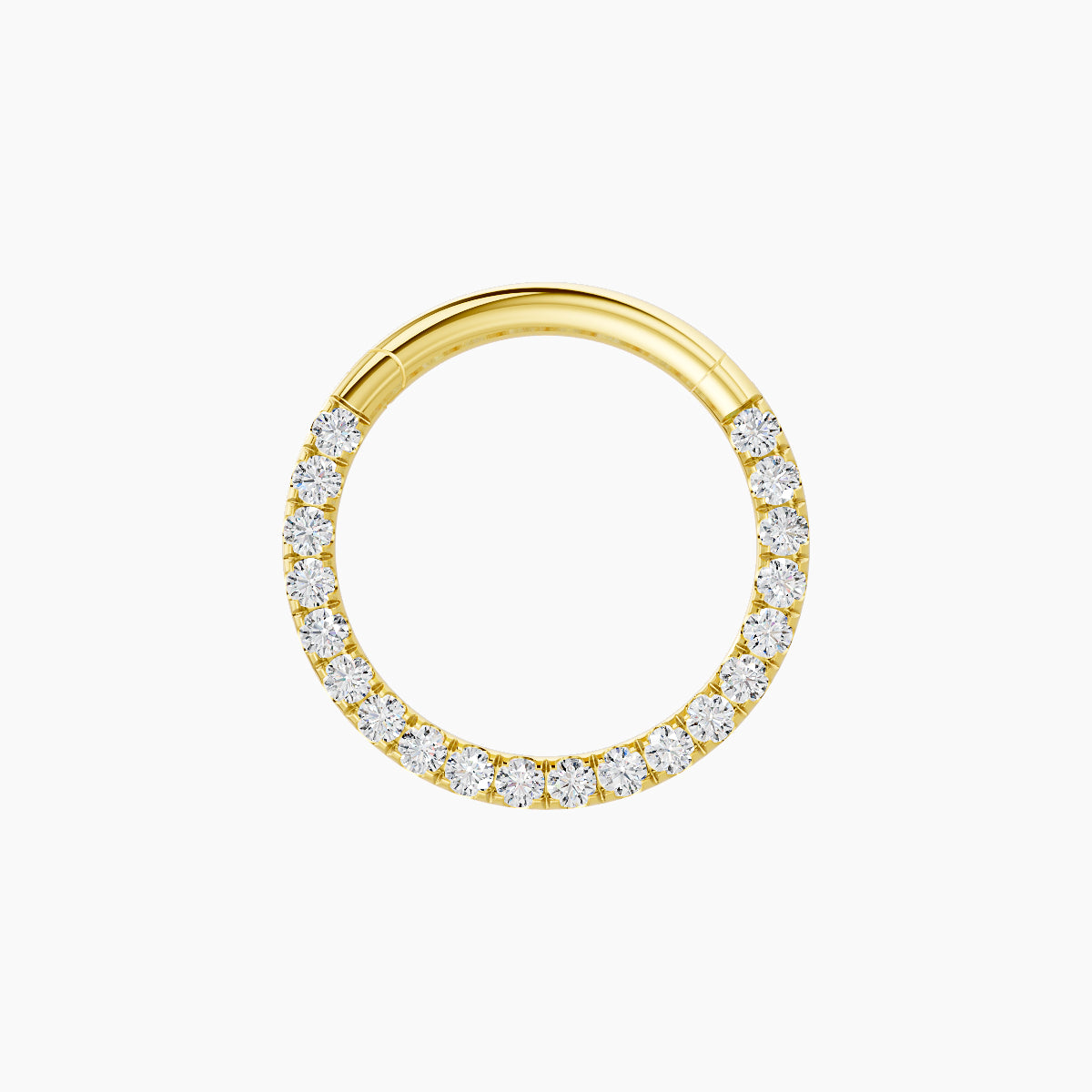 Ops | 18k Yellow Gold 9.5 mm Diamond Septum Piercing