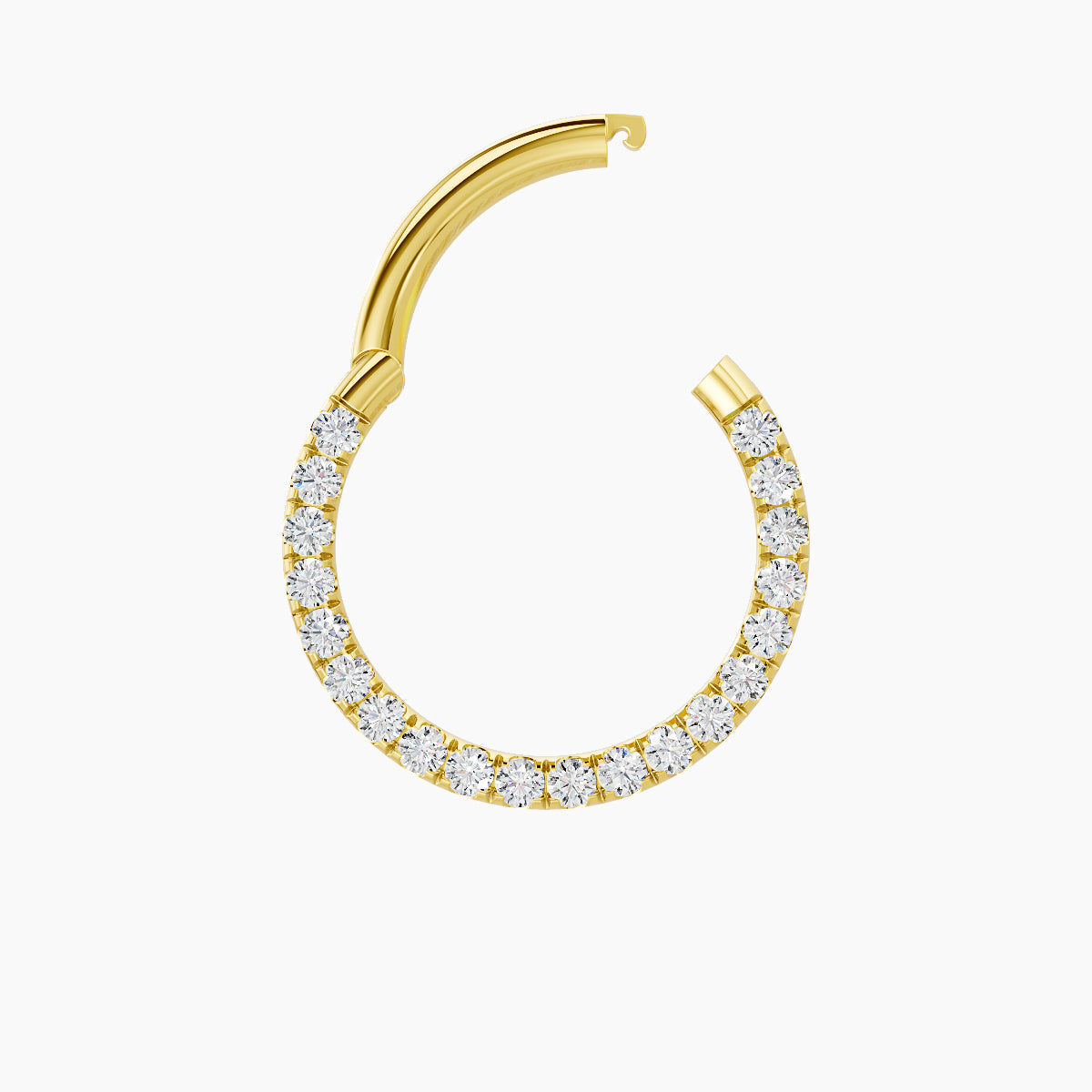 Ops | 18k Yellow Gold 9.5 mm Diamond Septum Piercing