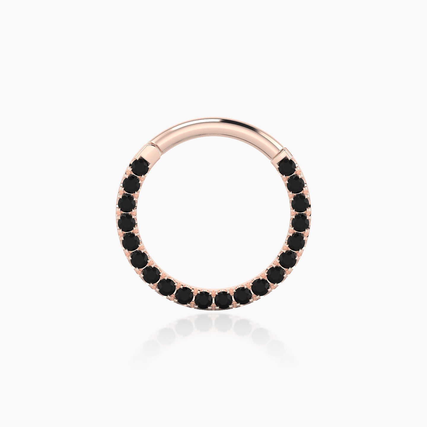 Ops | 18k Rose Gold 9.5 mm Black Diamond Septum Piercing