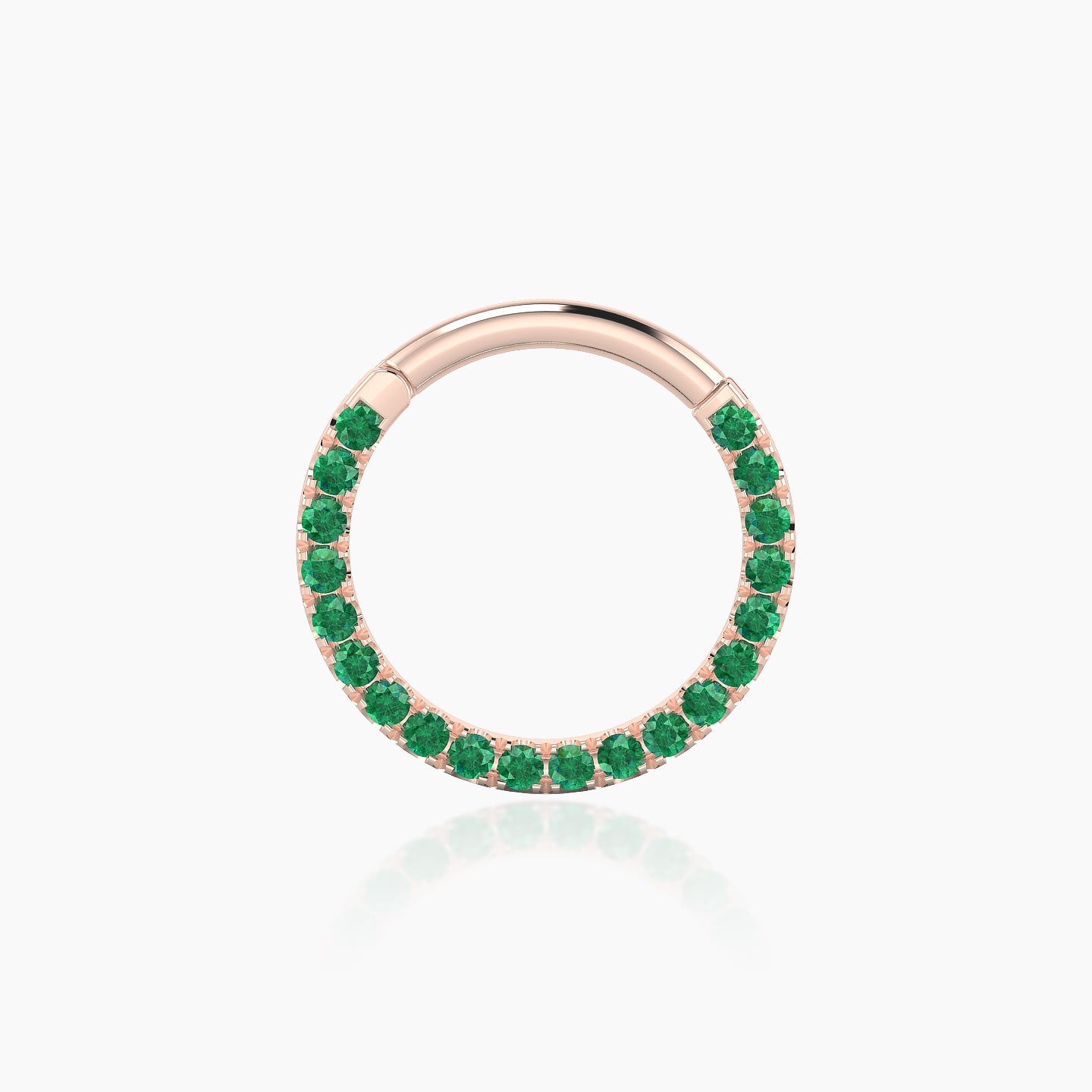 Ops | 18k Rose Gold 9.5 mm Emerald Septum Piercing