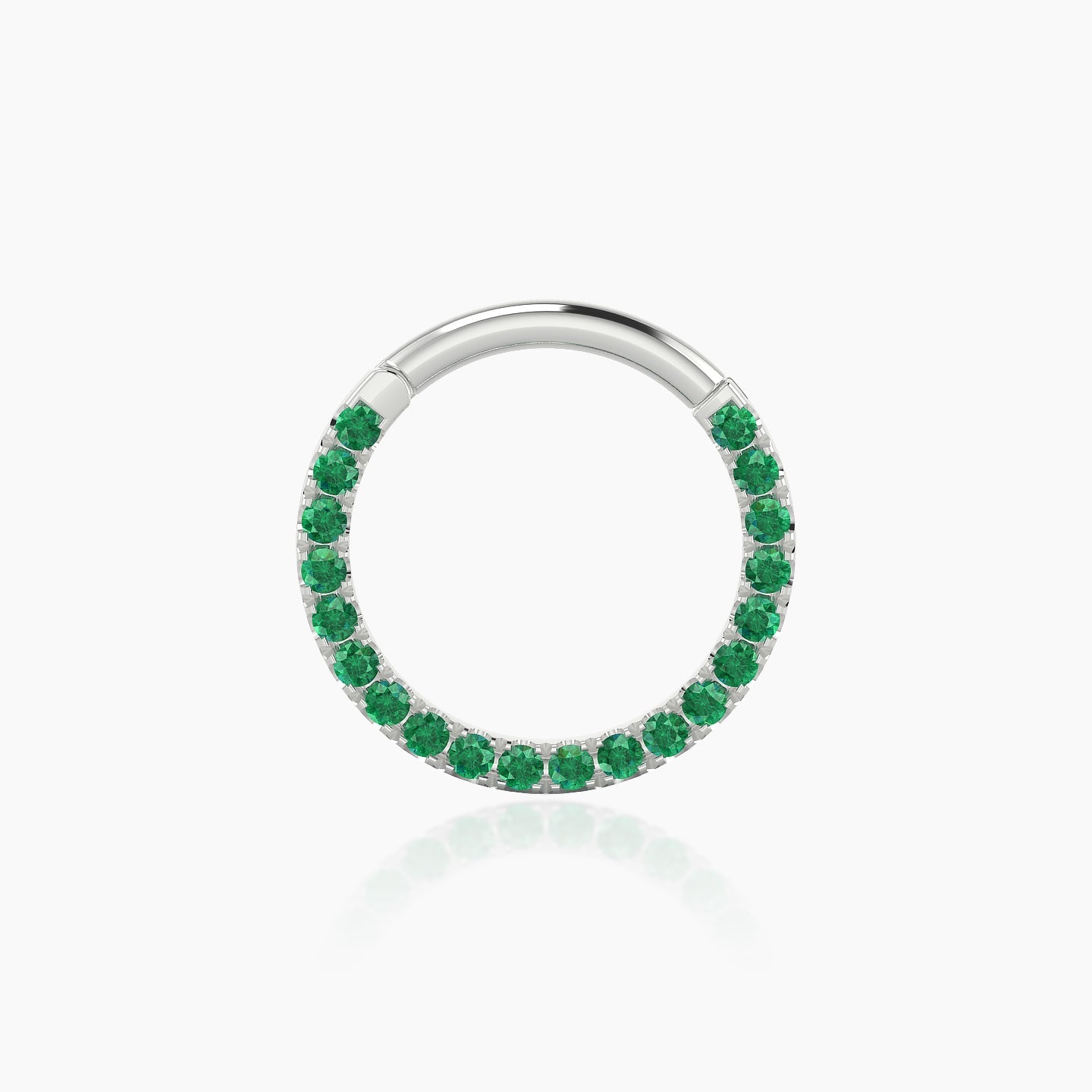 Ops | 18k White Gold 9.5 mm Emerald Septum Piercing