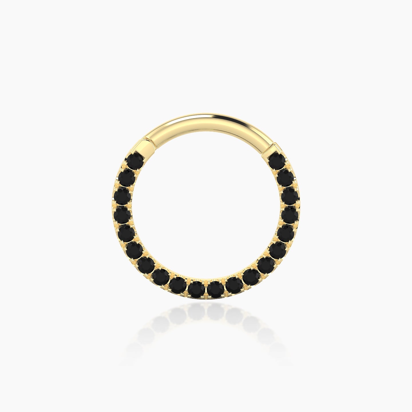 Ops | 18k Yellow Gold 9.5 mm Black Diamond Septum Piercing