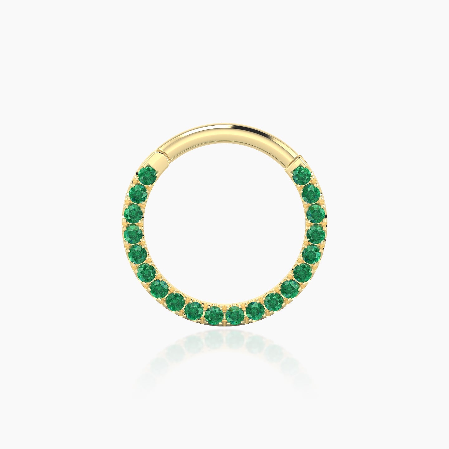 Ops | 18k Yellow Gold 9.5 mm Emerald Septum Piercing