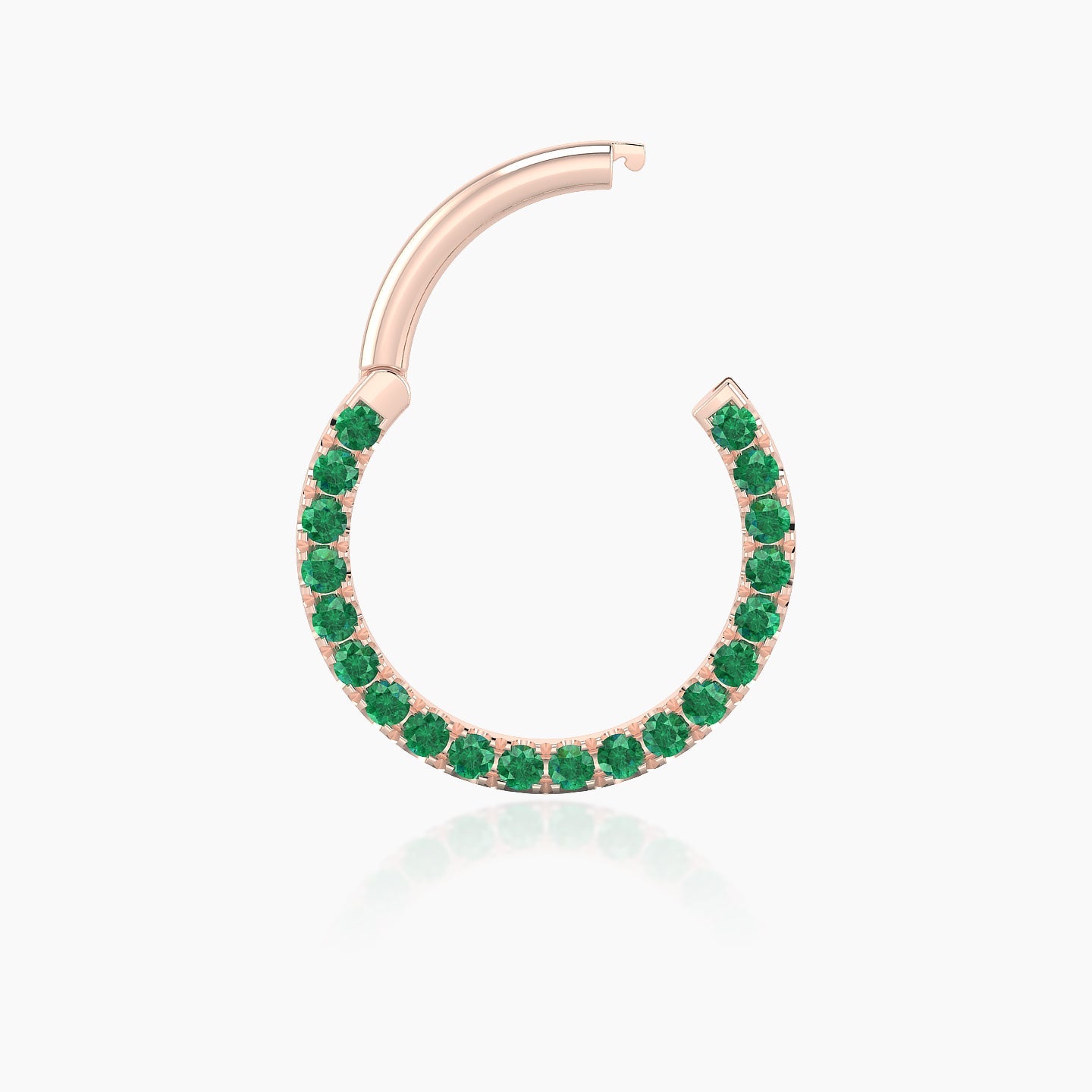 Ops | 18k Rose Gold 9.5 mm Emerald Septum Piercing