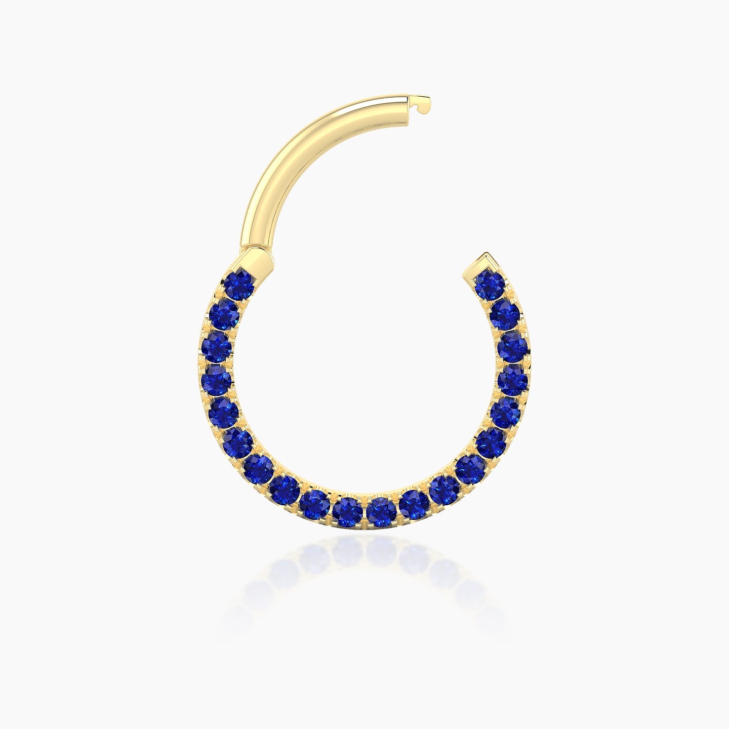 Ops | 18k Yellow Gold 9.5 mm Sapphire Septum Piercing