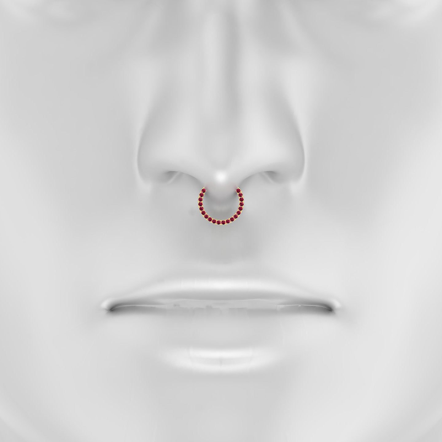 Ops | 18k Yellow Gold 9.5 mm Ruby Septum Piercing
