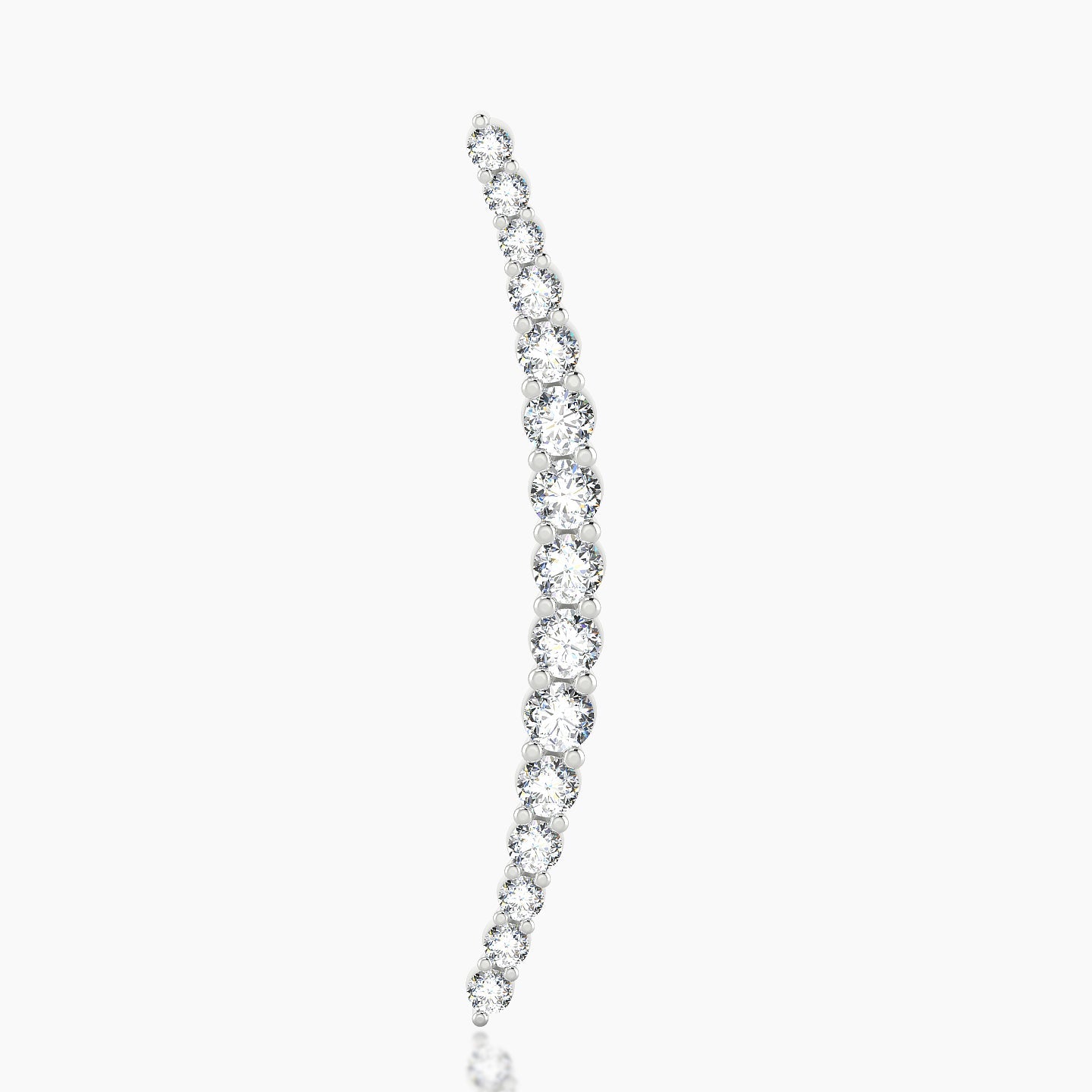 Orphee | 18k White Gold 22 mm 5 mm Long Diamond Piercing