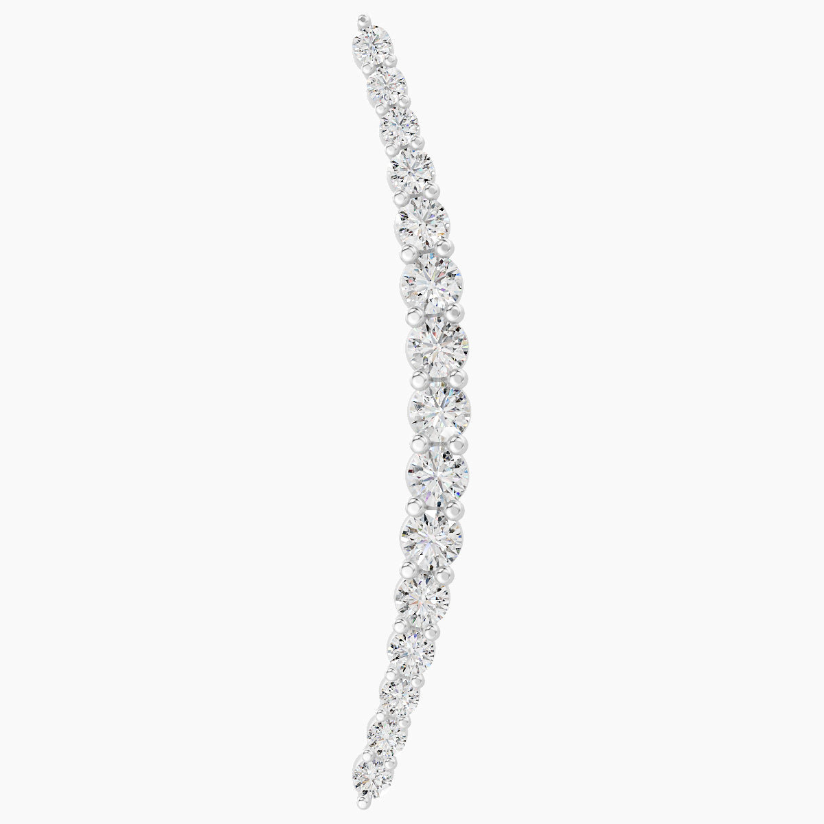 Orphee | 18k White Gold 22 mm Long Diamond Earring