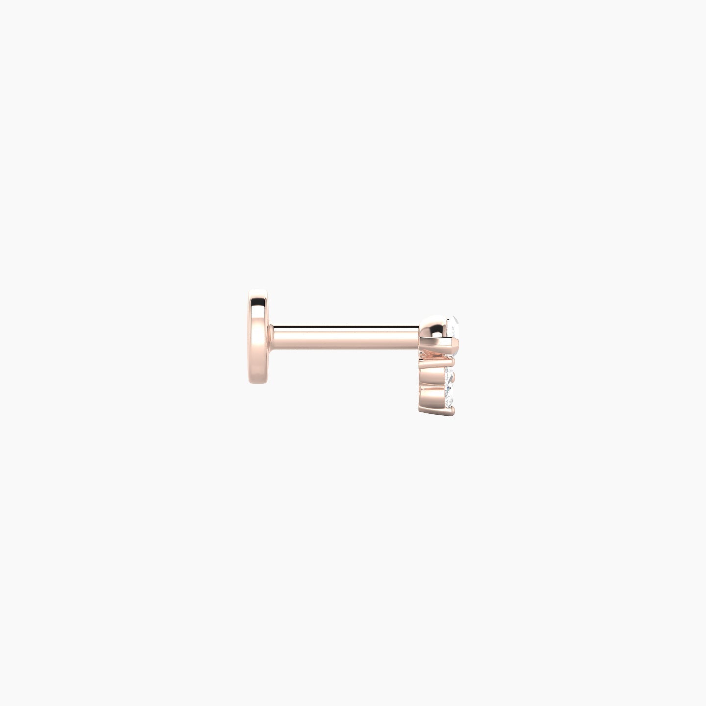 Oya | 18k Rose Gold 4 mm 5 mm Diamond Piercing